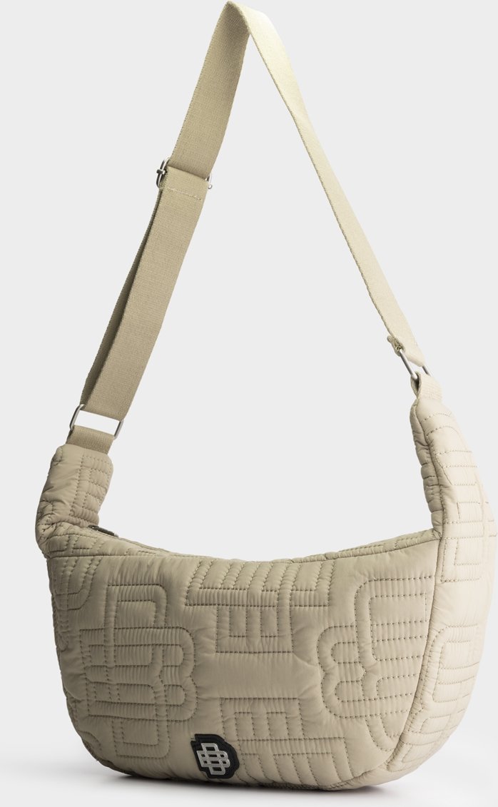 Black Bananas Monogram Quilted Sling Tasche, Braun