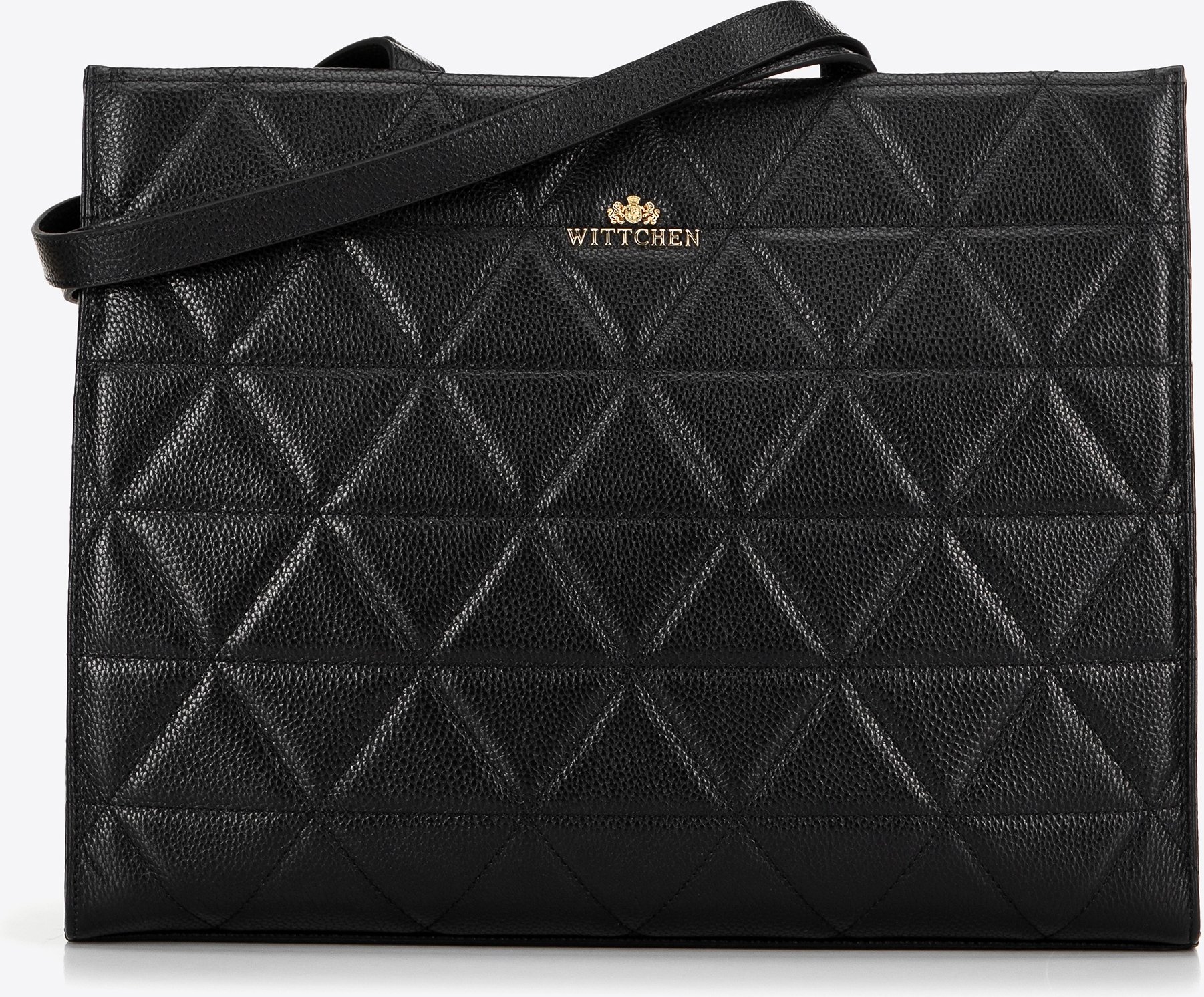 Wittchen Damen-Shopper-Tasche aus Leder mit geometrischen Ziernähten