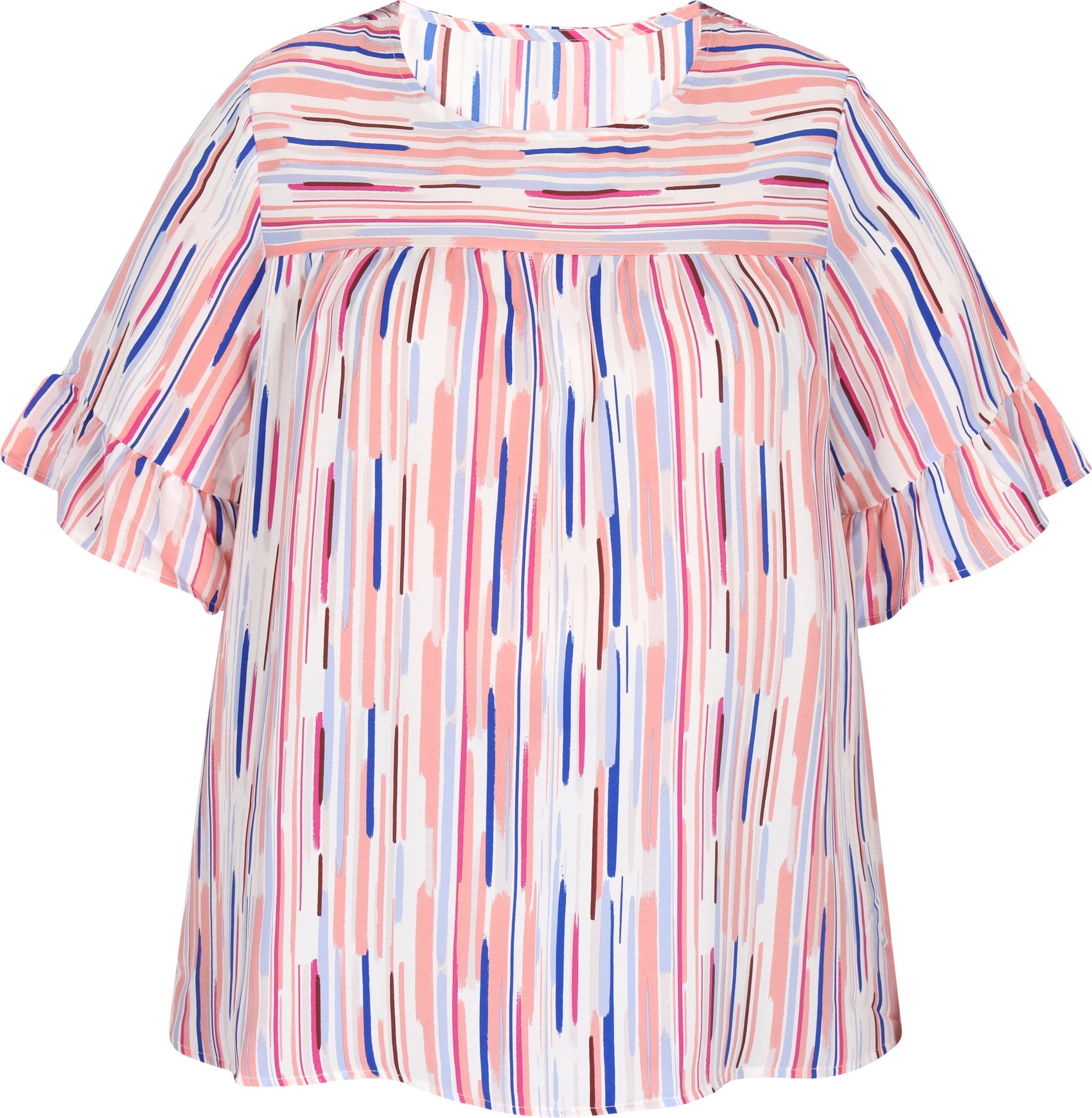 usha Bluse in großen Größen Damen Weißer Streifen