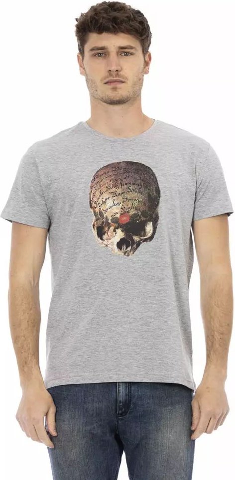 Grau Skull T-Shirt Kurzarm