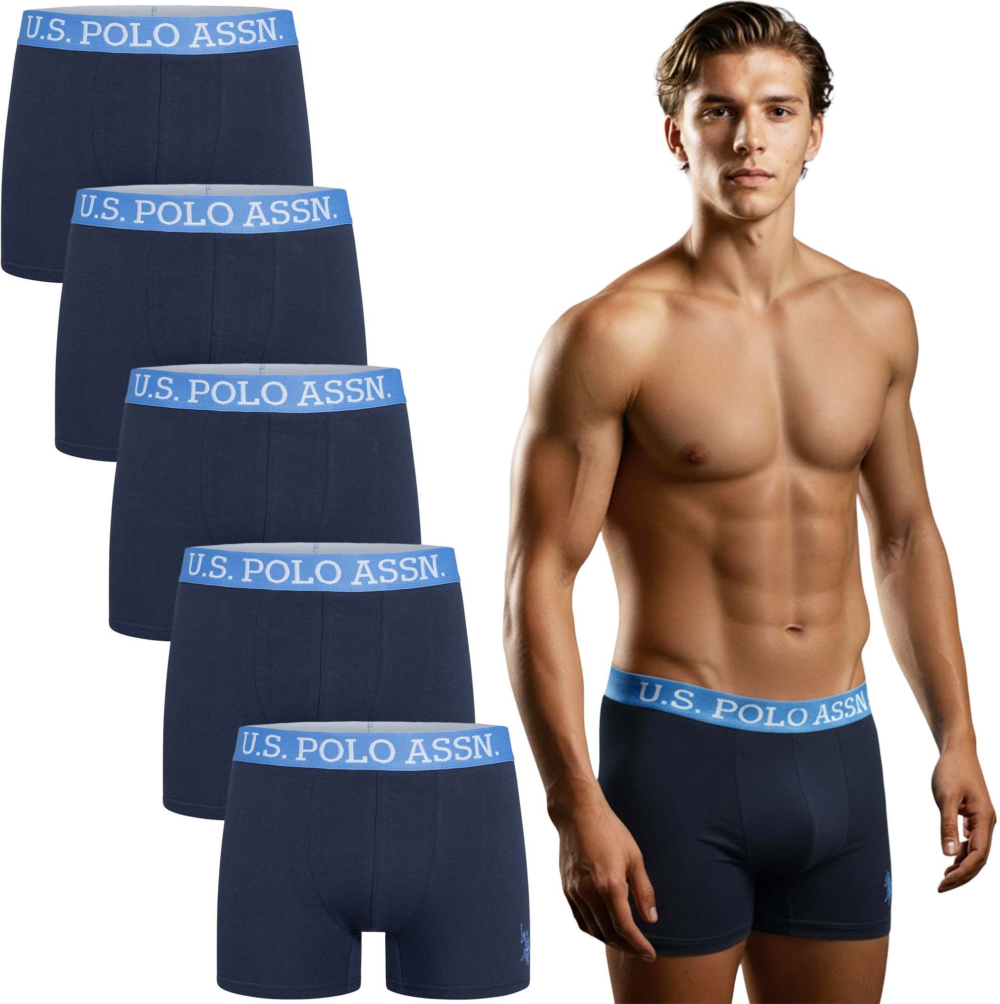 U.S. POLO ASSN. Herren Boxershorts 5er Pack aus Baumwoll-Elasthan
