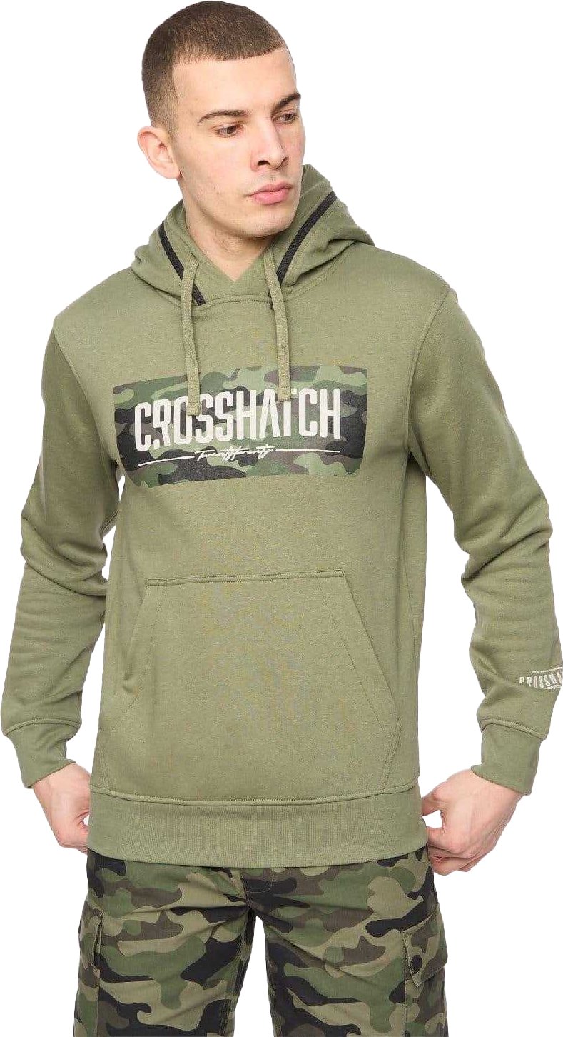 Crosshatch - "Camtort" Kapuzenpullover für Herren/Damen Unisex (Grün)