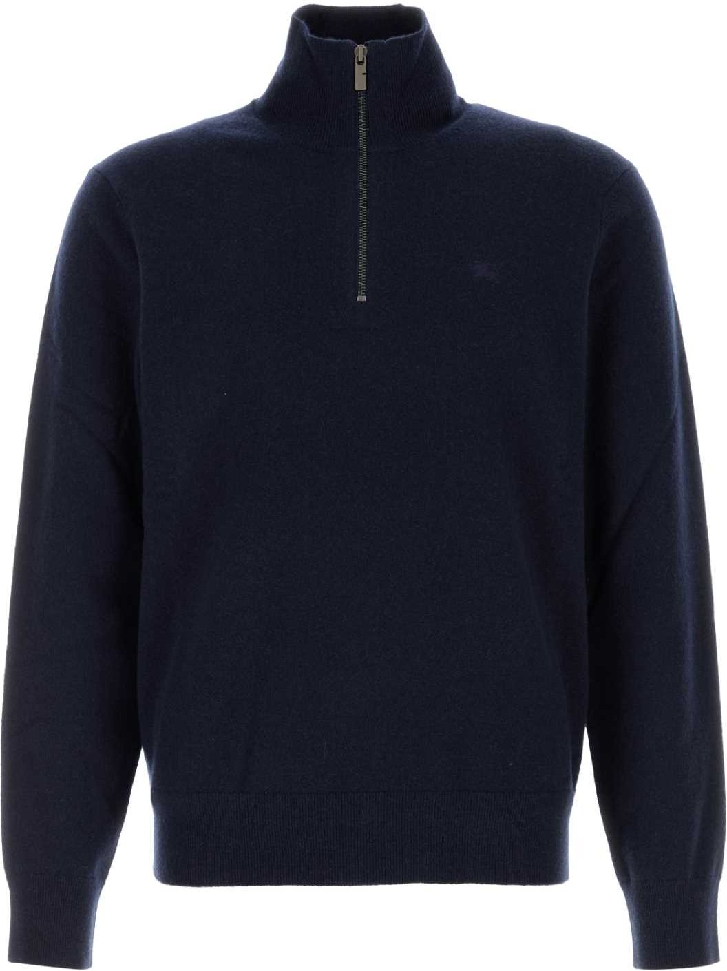 Dunkelblauer Stretch-Kaschmirmix-Pullover