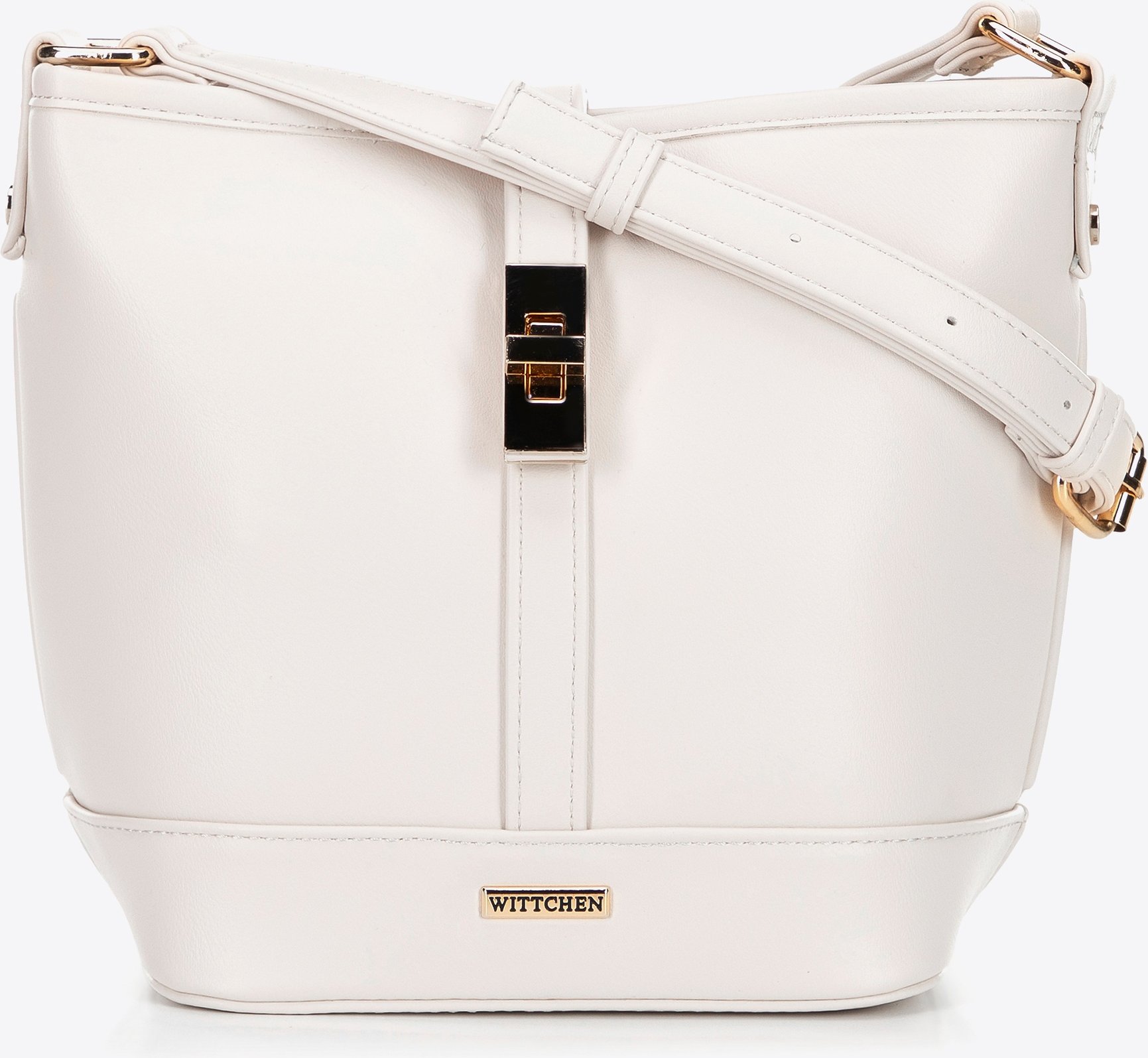 Wittchen Damen-Beuteltasche aus cremefarbenem Kunstleder