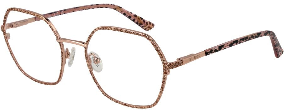 Geometrischer Glitzerrahmen Brille