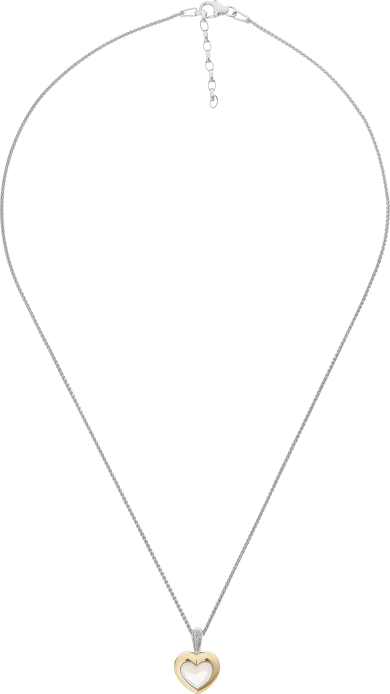 Orphelia 'Debby' Damen-Kette mit Anhänger aus 925er Sterlingsilber – Silber/Gold ZH-7289/G