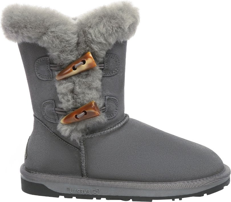 EVER AU Frauen Storch Horn Toggle Knopf kurze Stiefel