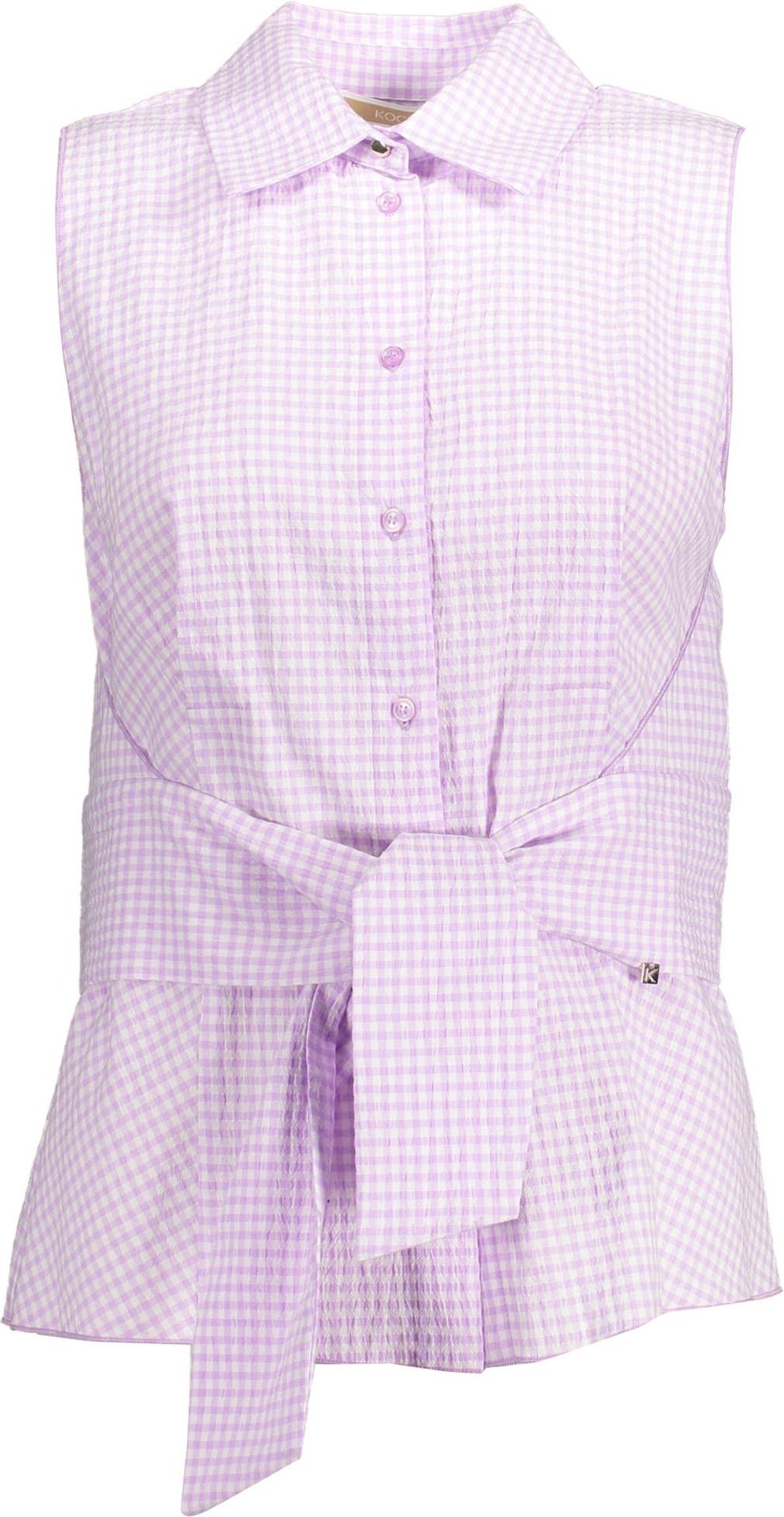 Thumbnail - Ärmelloses Karo-Top mit selbstbindendem Taillenband