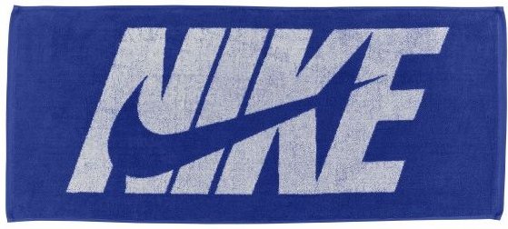 Nike - Handtuch, Jacquard, Grafikdruck (Königsblau/Weiß)