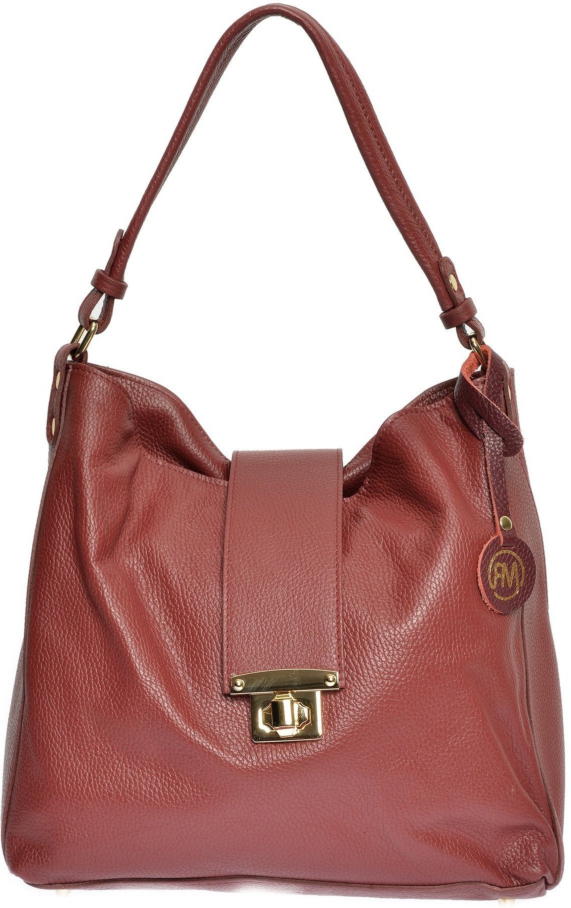 Roberta M Rote & Violette Lederhandtasche
