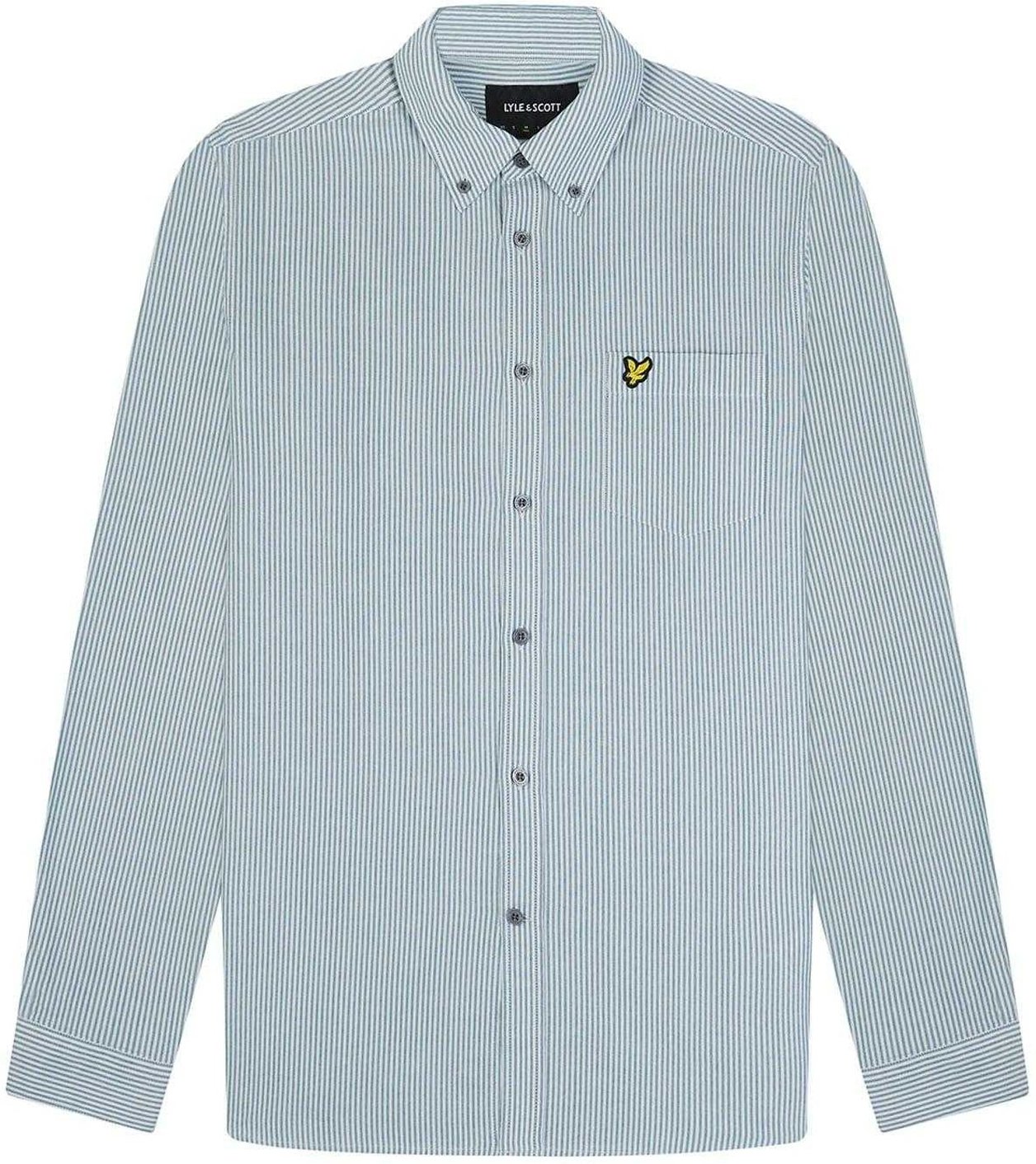 Lyle & Scott - Hemd für Herren Oxford-Stil (Grün/Weiß)