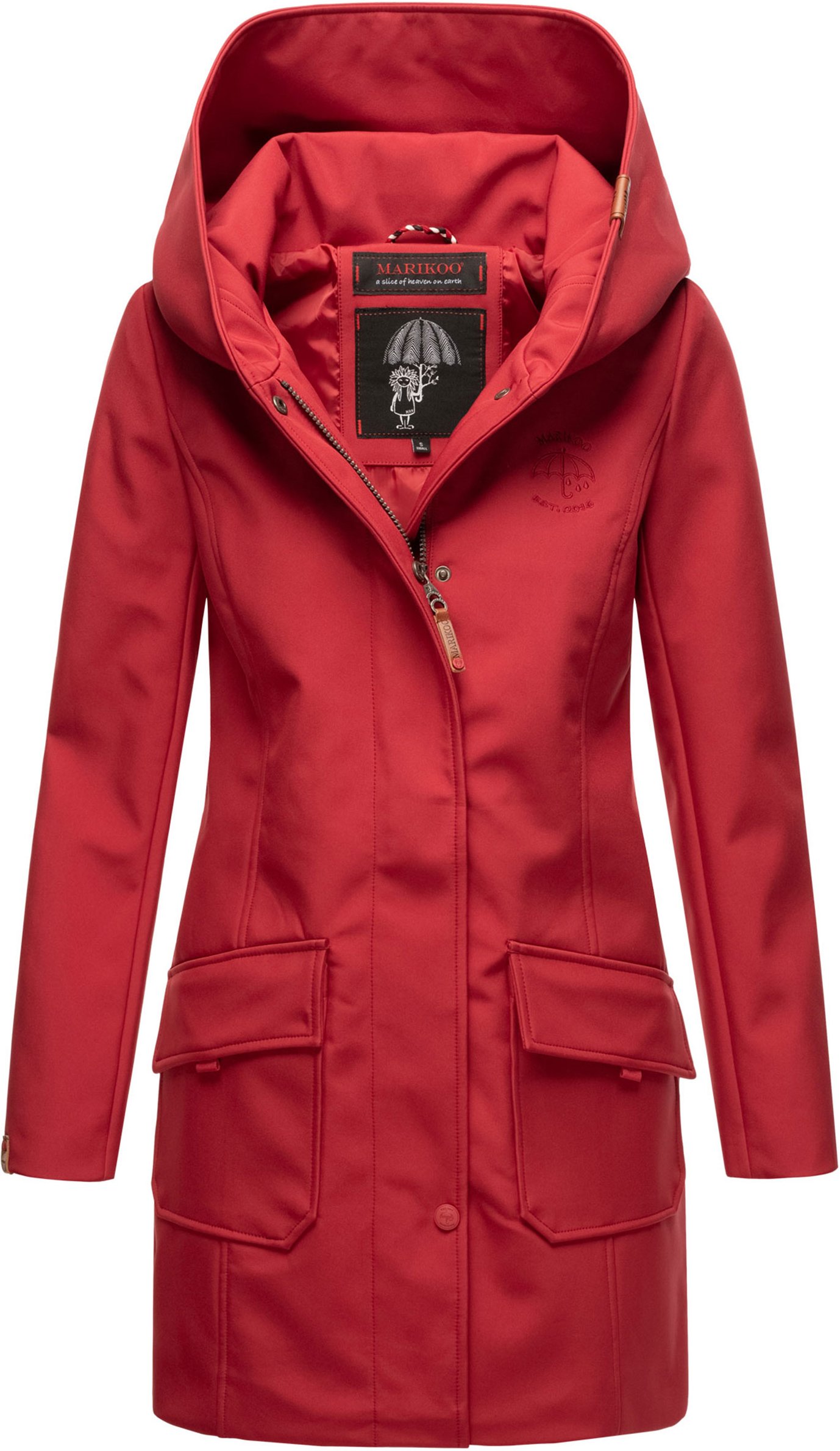 Marikoo Damen Softshelljacke – Mayleen, wasserabweisend mit Kapuze