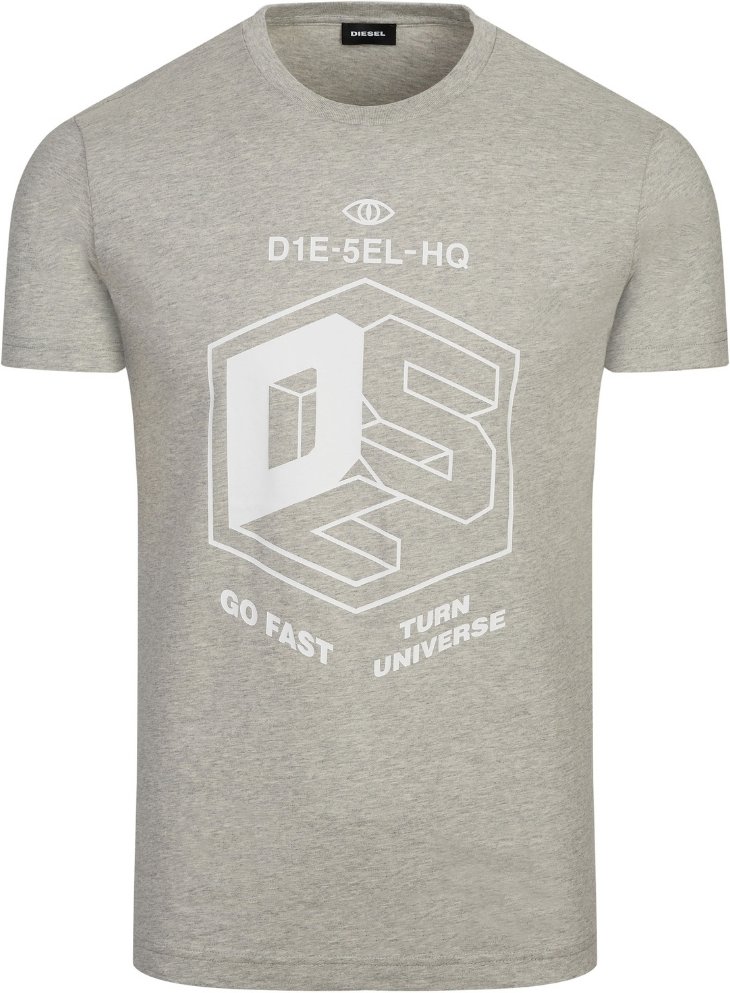Thumbnail - Diesel T-Diego-A3 'DSL' Box Logo Graues T-Shirt