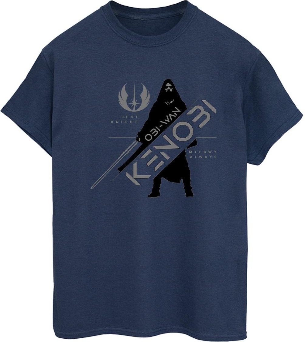 Star Wars - T-shirt OBI-WAN KENOBI JEDI KNIGHT - Femme (Bleu marine)