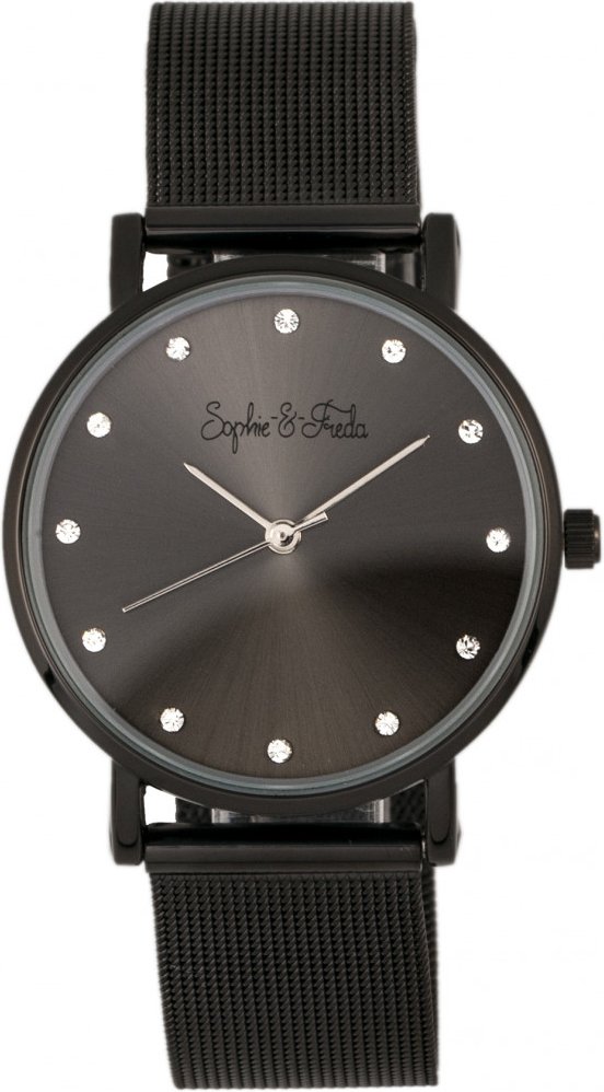 Sophie & Freda Savannah Mesh-Armbanduhr mit Swarovski-Kristallen