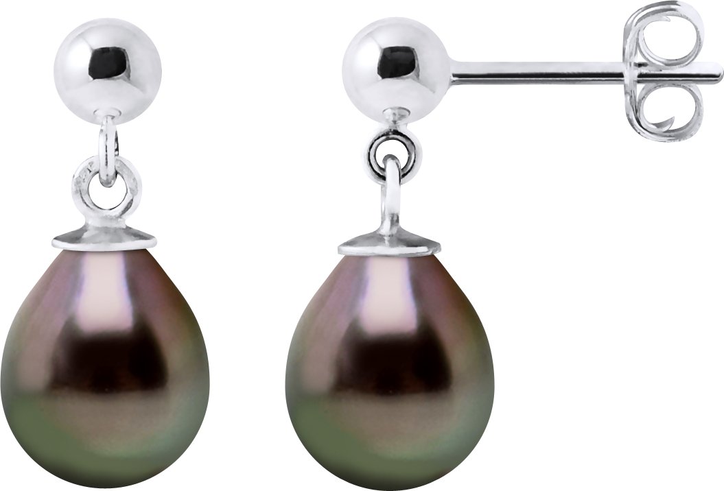 DIADEMA - Ohrringe - Echte Tahiti-Perlen- Weißgold