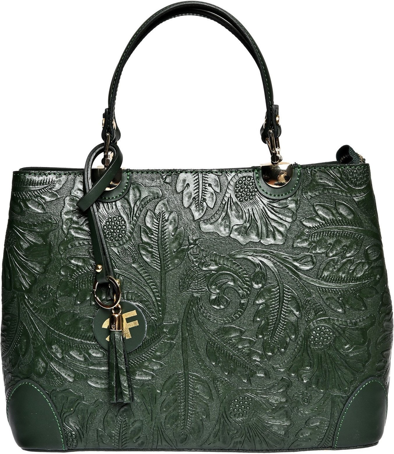 Carla Ferreri Grüne Leder Tasche