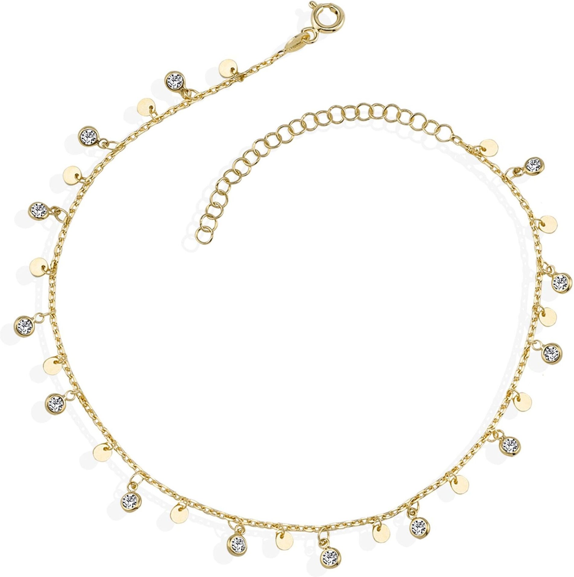 Dkeniz Armband 925 Sterling Silber vergoldet Wunderkette Zirkonia