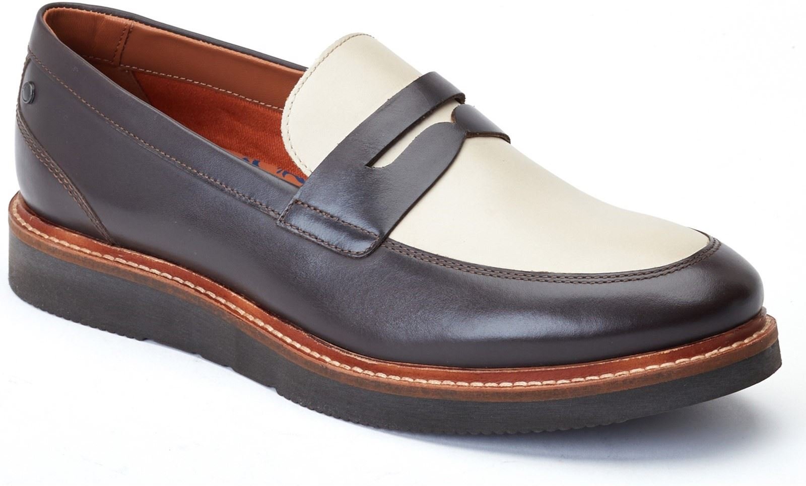 Base London Sid Leder Herren Braun/Beige Loafer