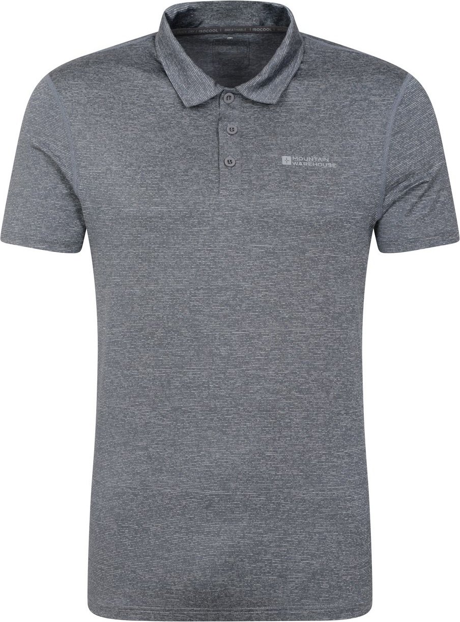 Mountain Warehouse Herren Agra Streifen Poloshirt (Grau)