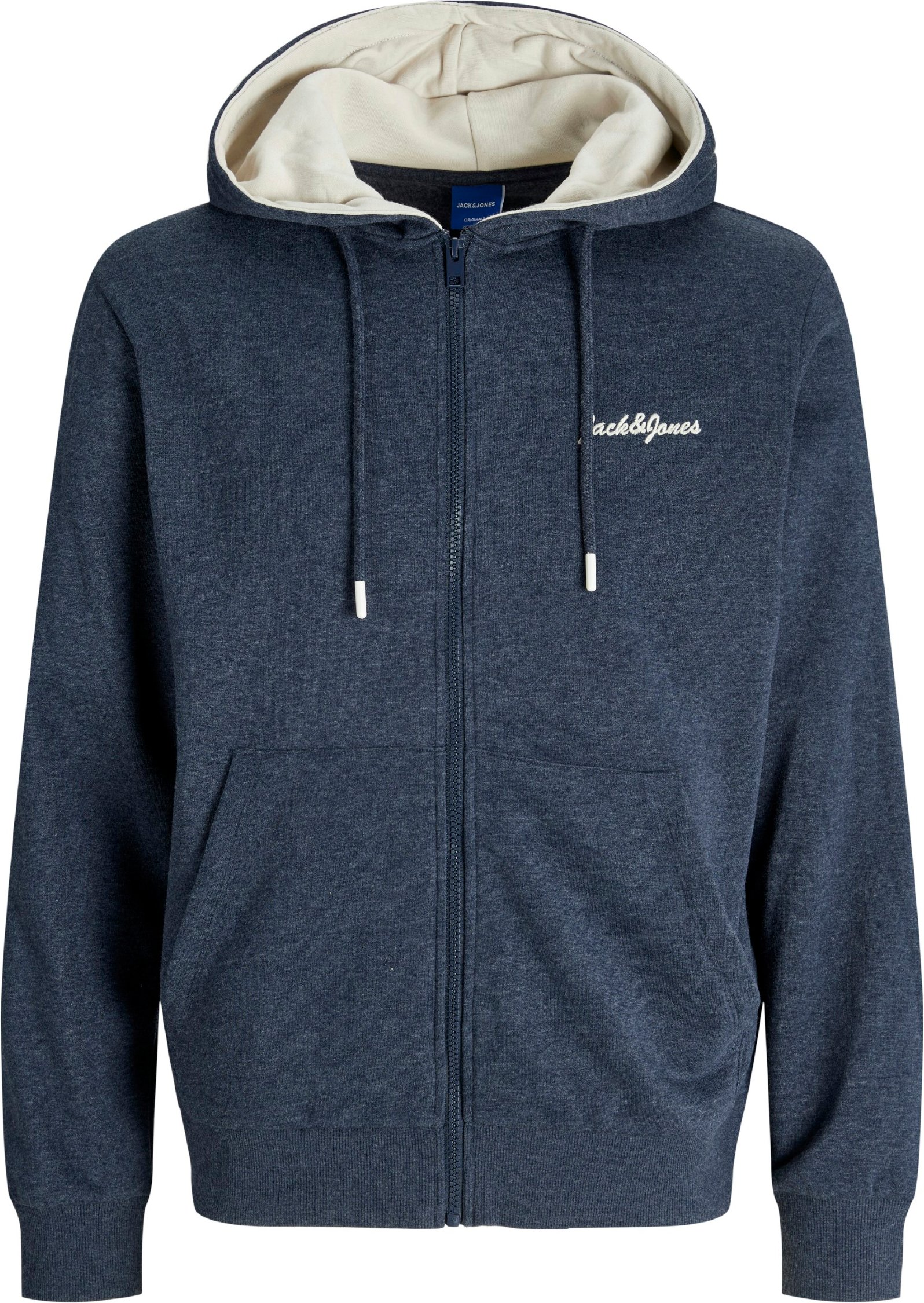 Herren-Kapuzenpullover der Marke Jack & Jones. Der Hoodie ist aus hochwertiger Baumwolle und Polyester gefertigt. Die fe...