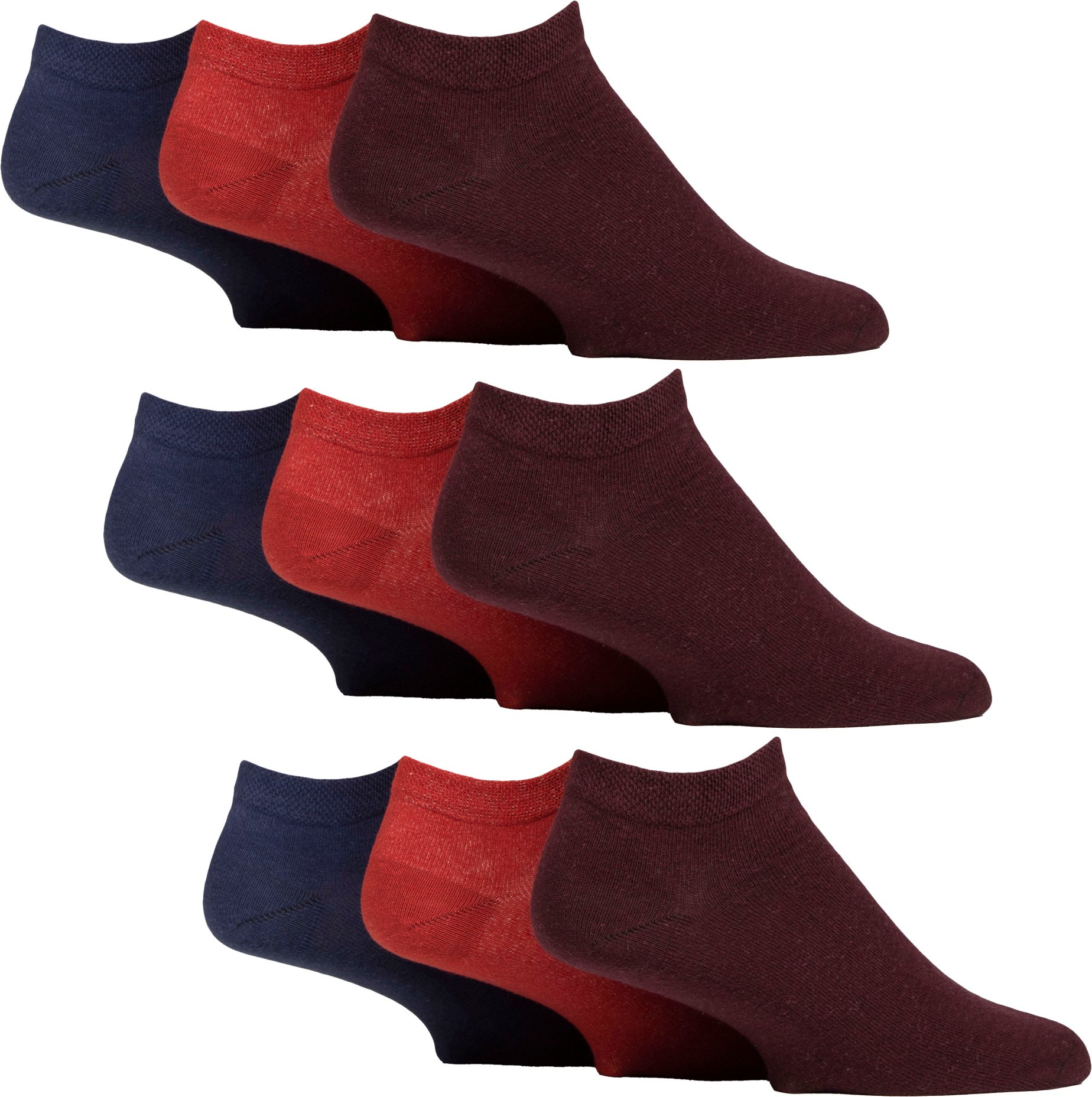 9er Pack Herren Diabetiker Sportsocken | Nicht-elastische extra breite Knöchelsocken