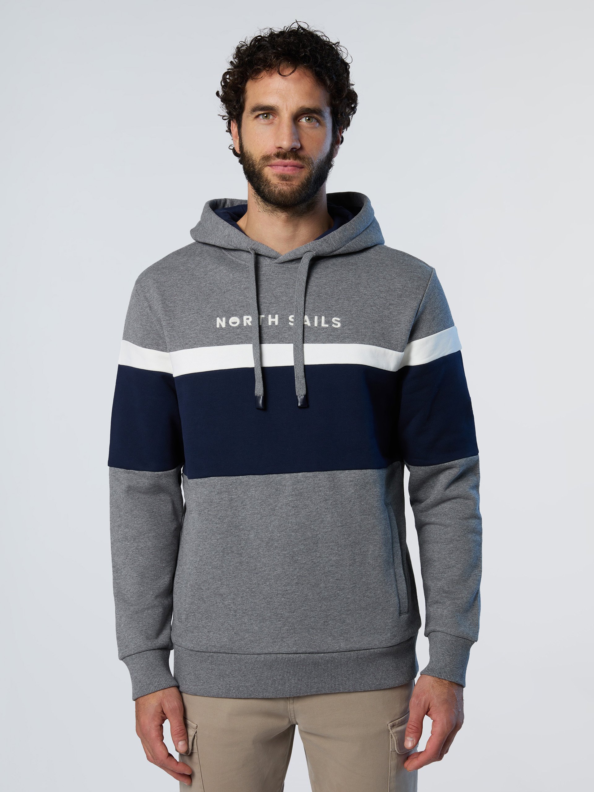 North Sails Hoodie With color-block stripes