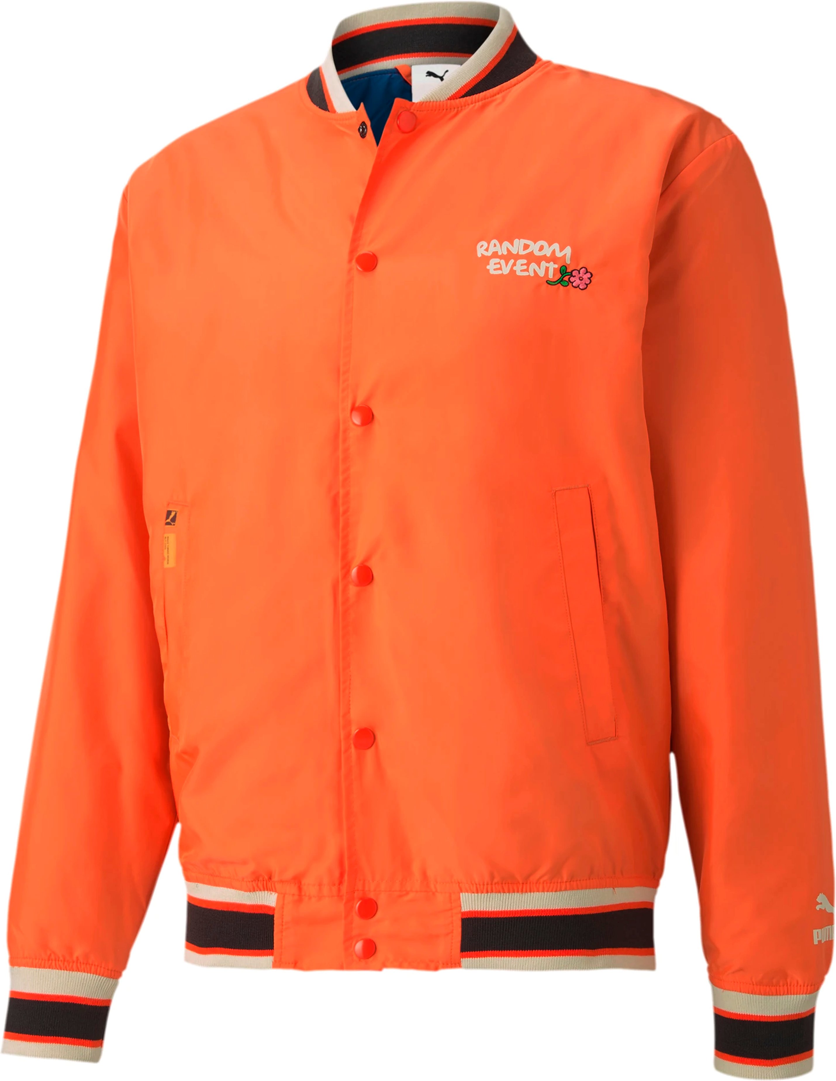 Puma x Randomevent Bomber Graphic Logo Jacke Orange 596661 40