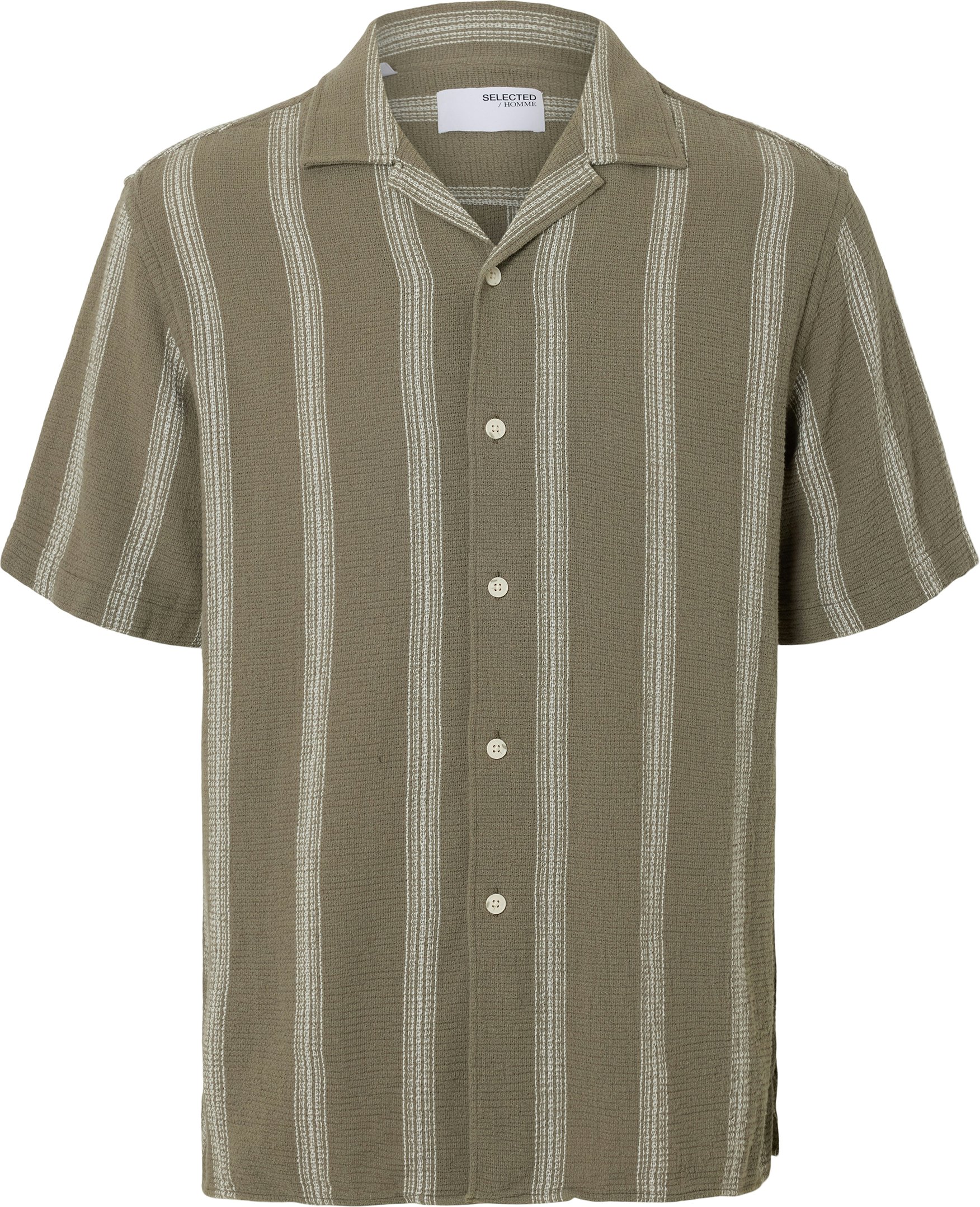 Selected Sal Relax Fit Overhemd Vetiver Grun