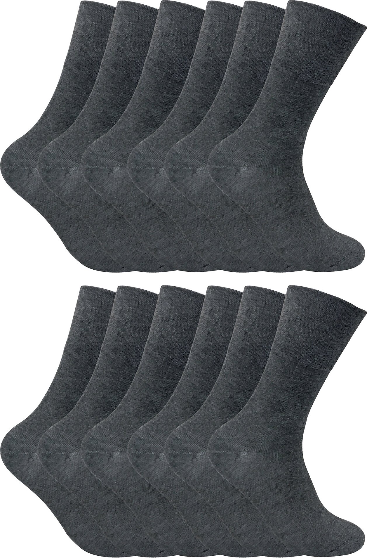 12 Paar Herren thermische diabetische Socken | Socken Snob | Nicht elastische extra breite diabetische Socken für schlec...