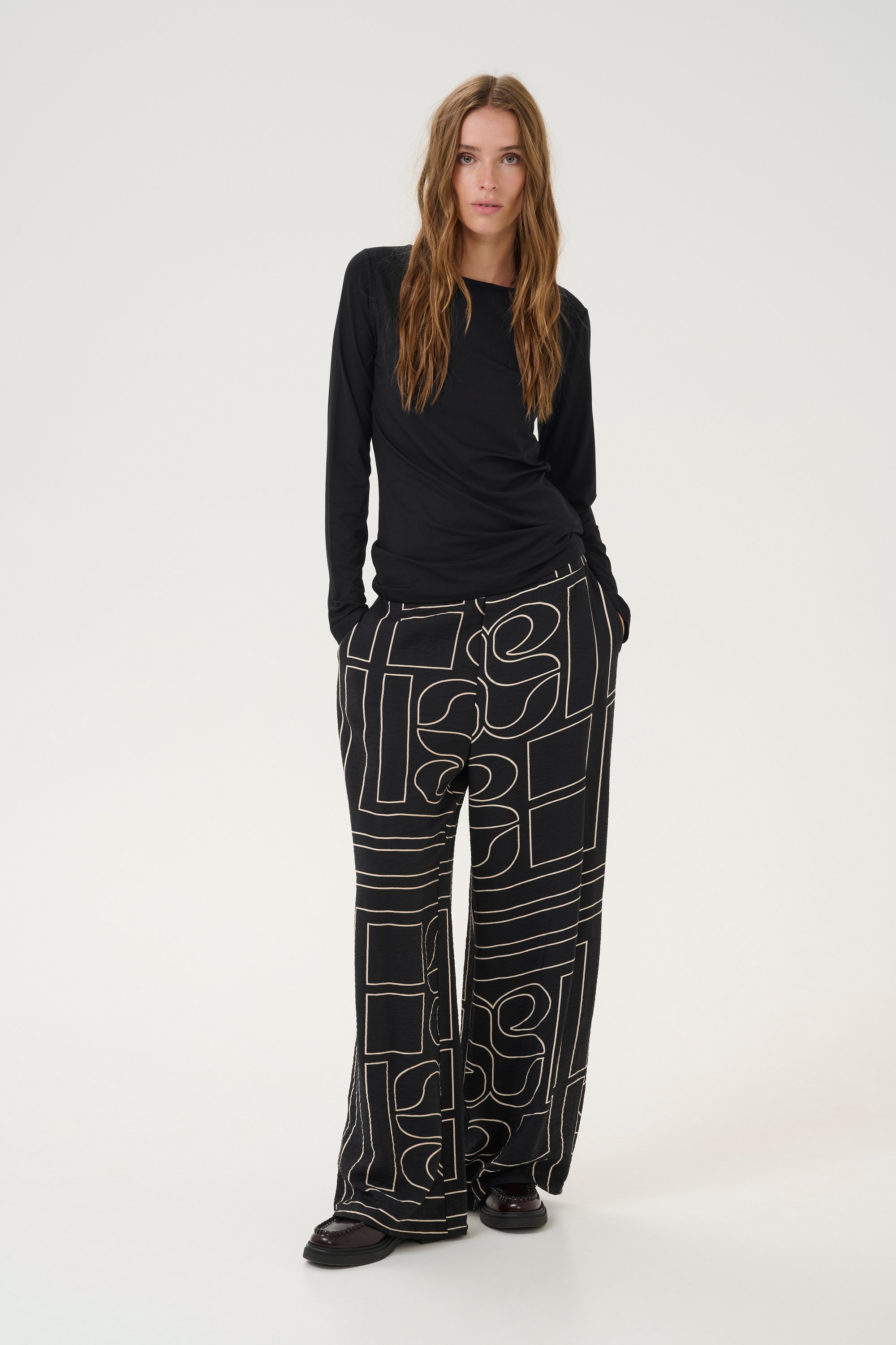 Thumbnail - Langarm-Bluse VistaMW Slim/ Regular fit black