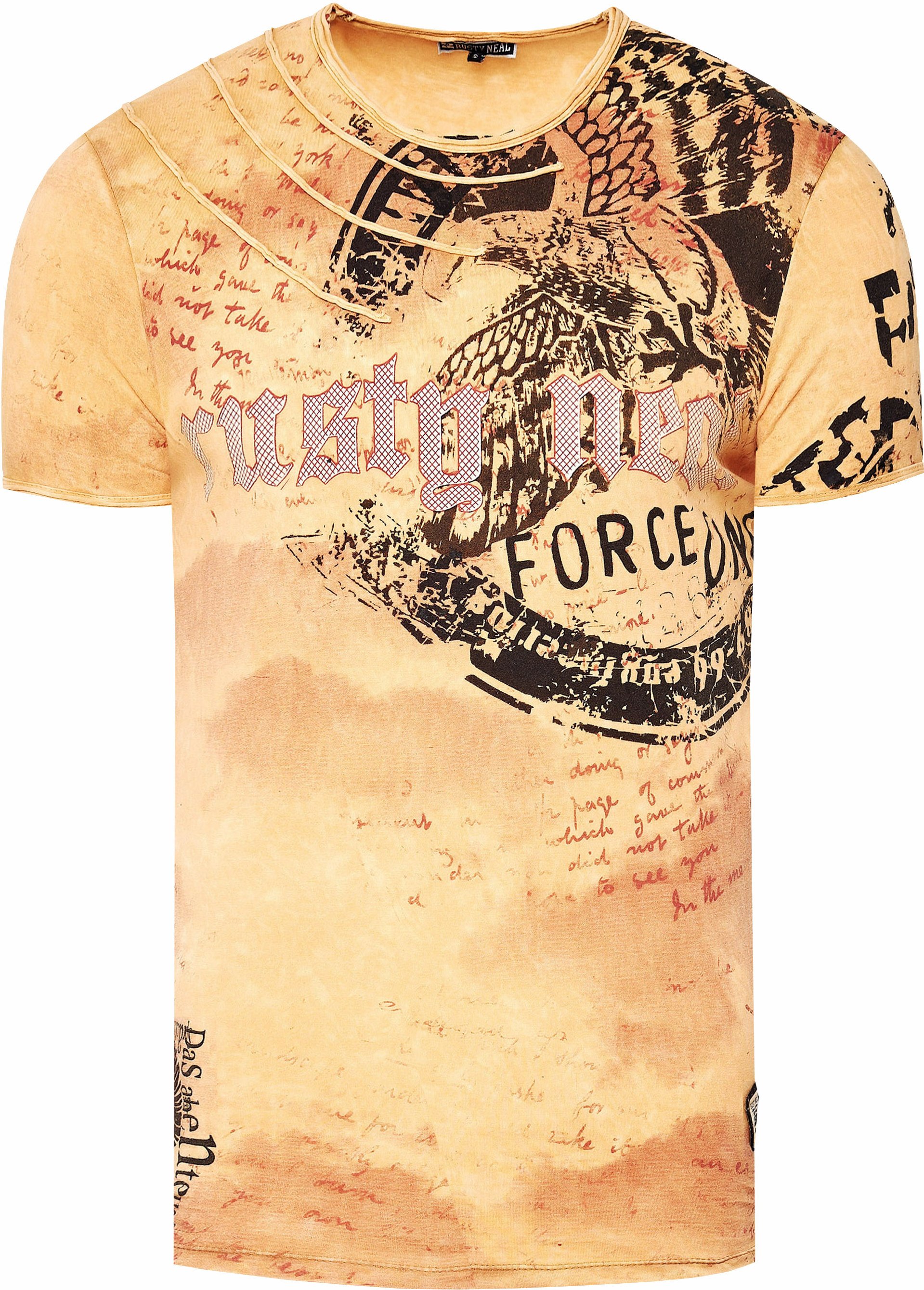 Verwaschenes T-Shirt mit Eagle-Print