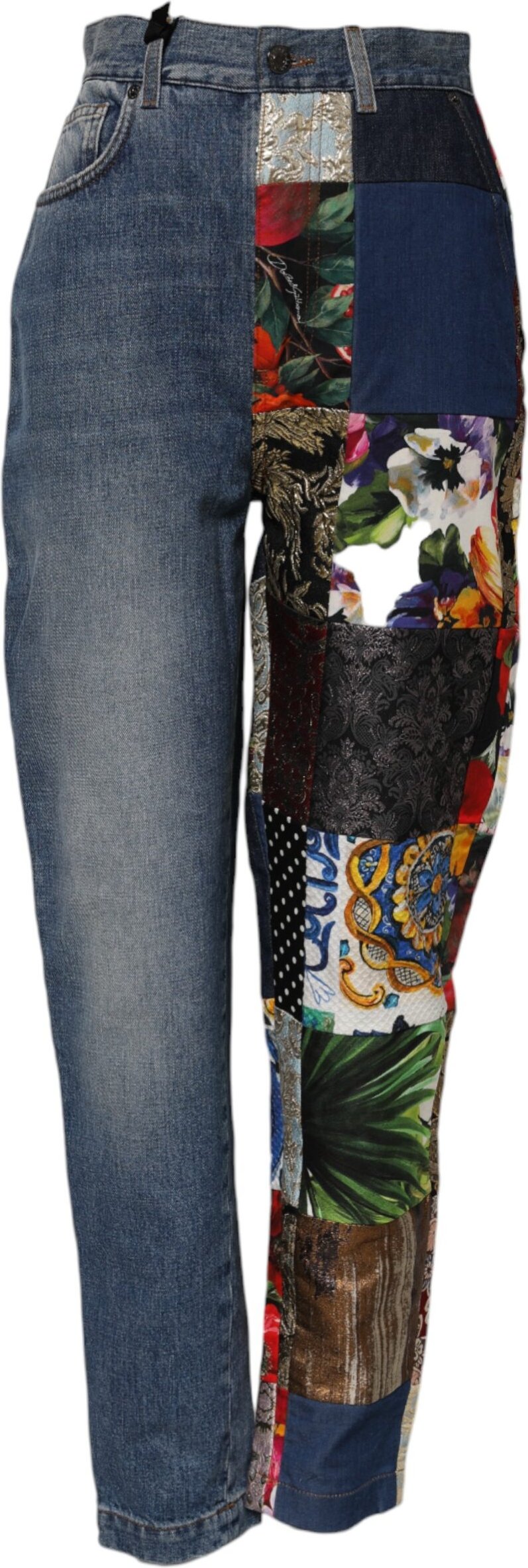 Patchwork-Jeans aus Denim