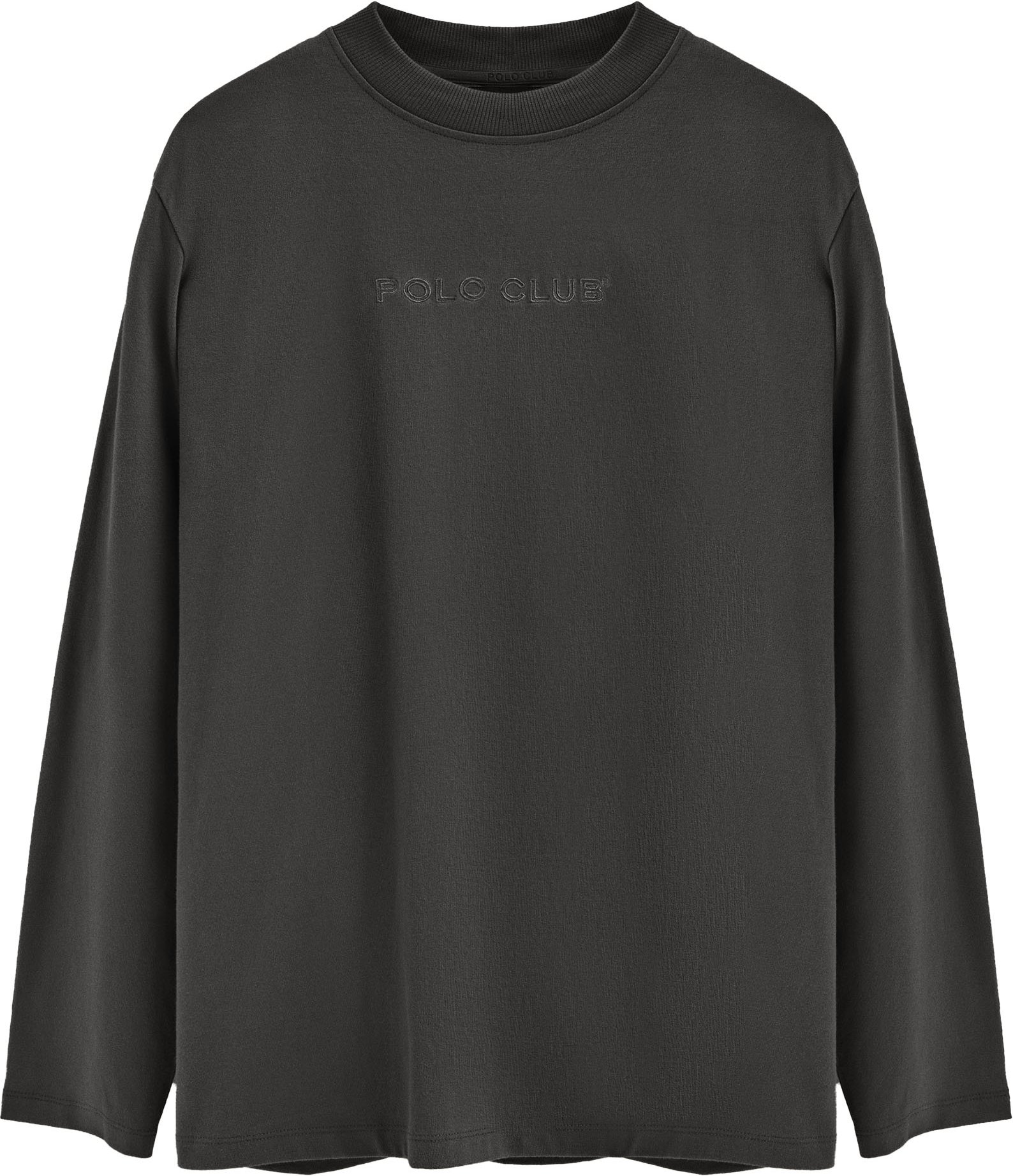 T-Shirt Caliope dunkelgrau mit gesticktem Polo Club-Logo