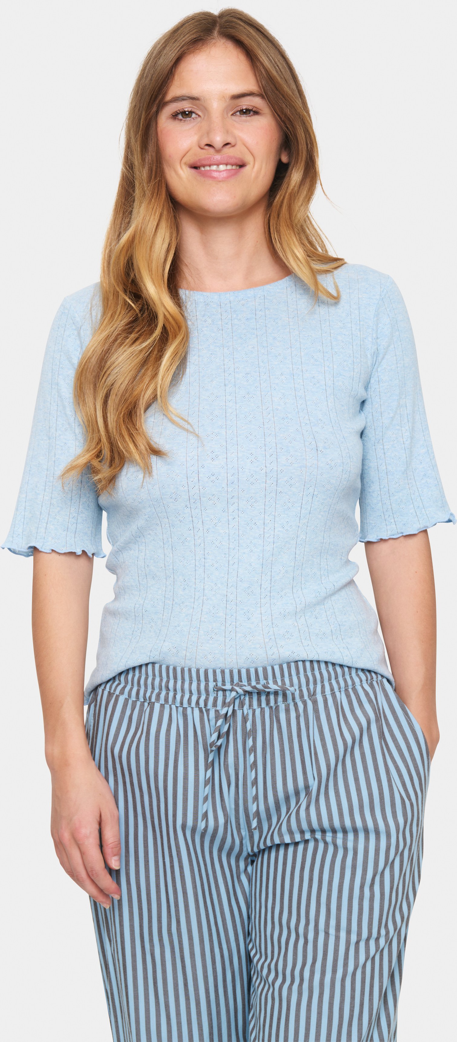 Kurzarm-Bluse Fitted -