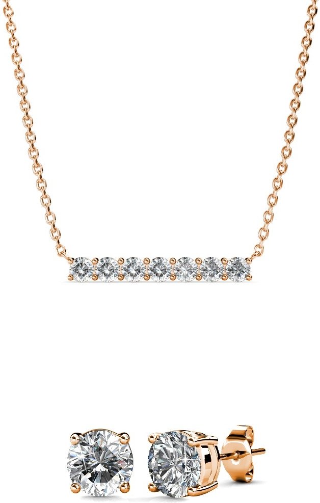 Mary Myriad Geburtsstein-Sets – Roségold und Kristall