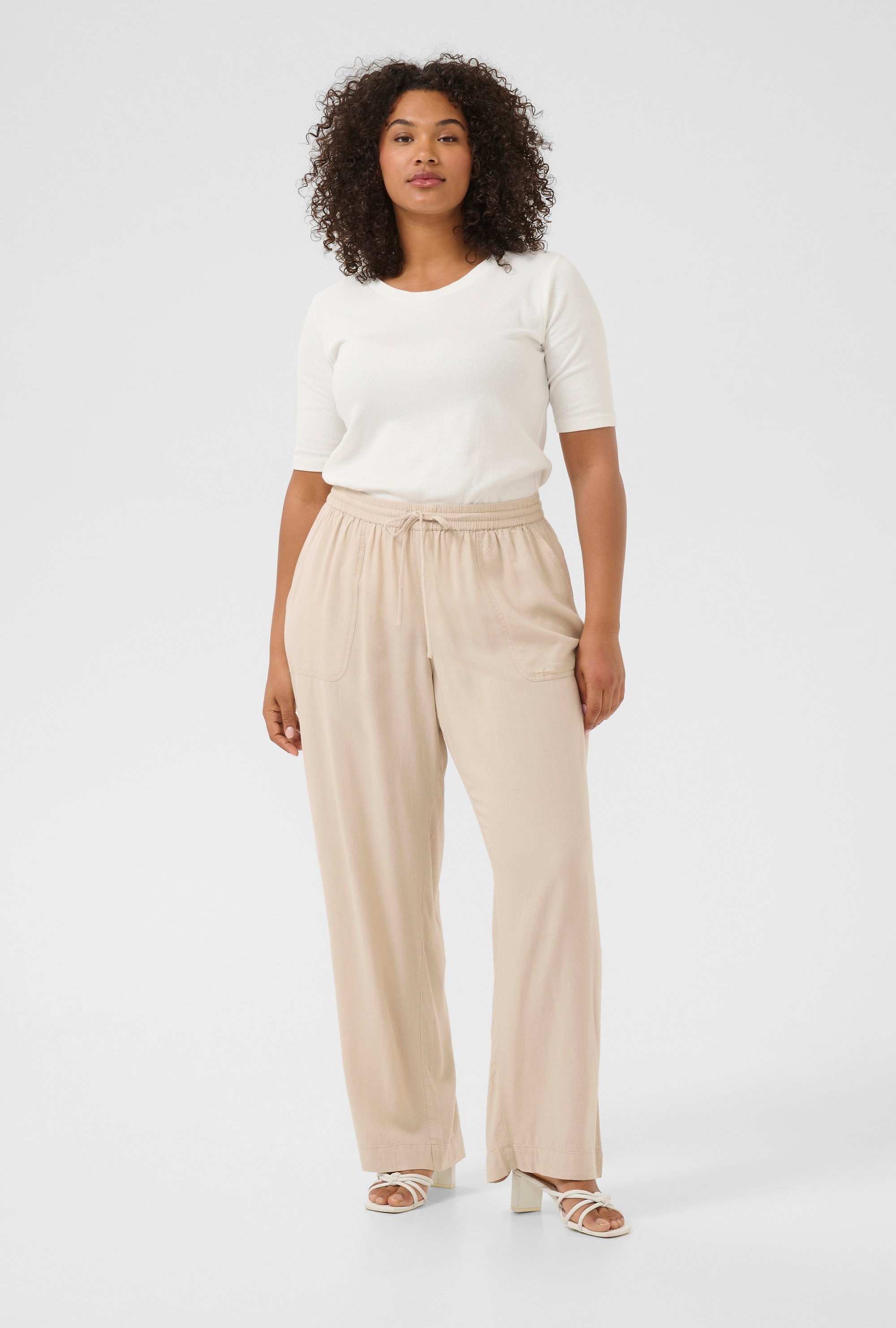 Pants Suiting Loose fit Feather Gray beige