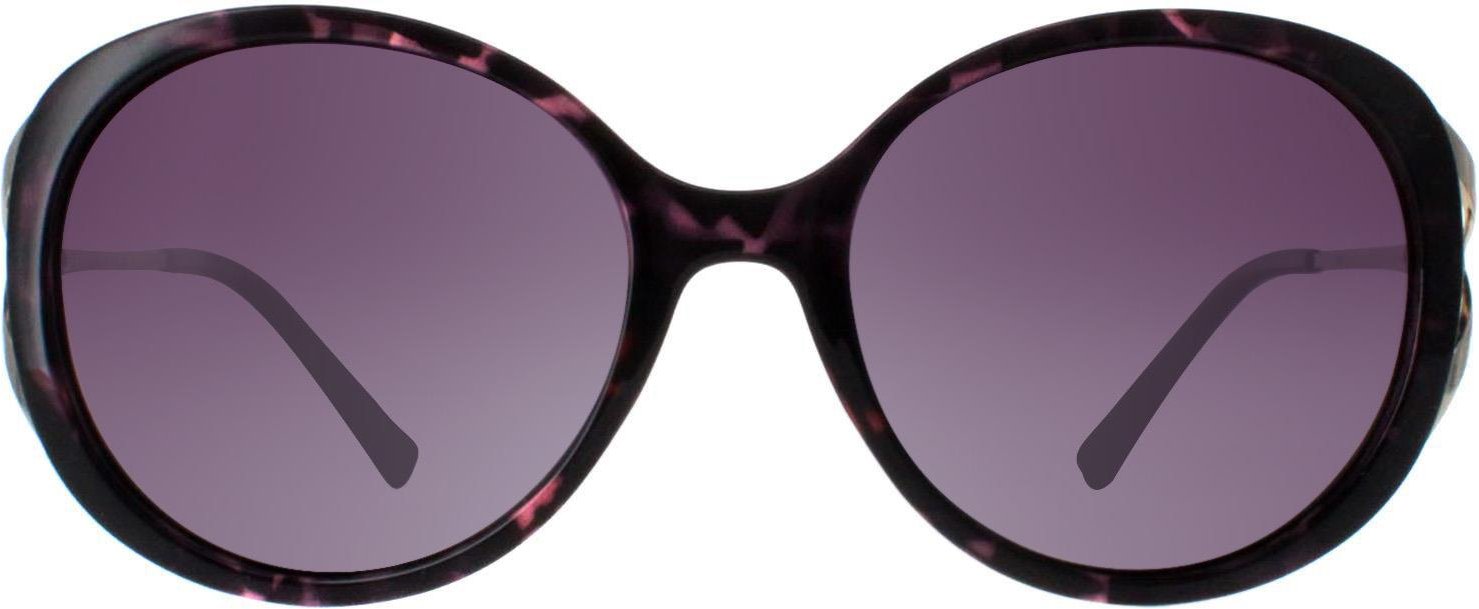 INVU Round Womens Dark Tortoise Lila Demi Gold Lila Polarized B2117