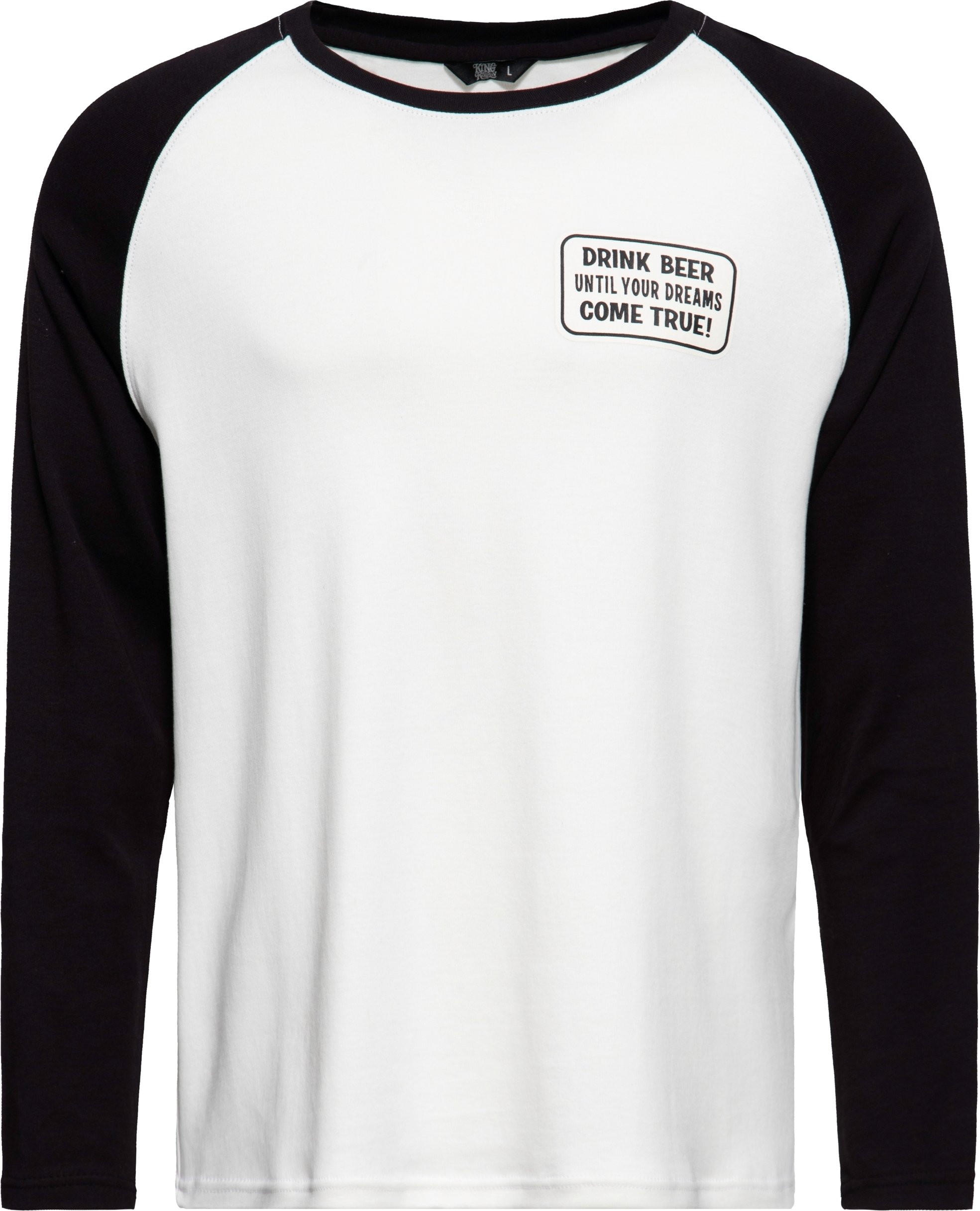 King Kerosin Herren Langarmshirt Ring-a-ding ding weiß