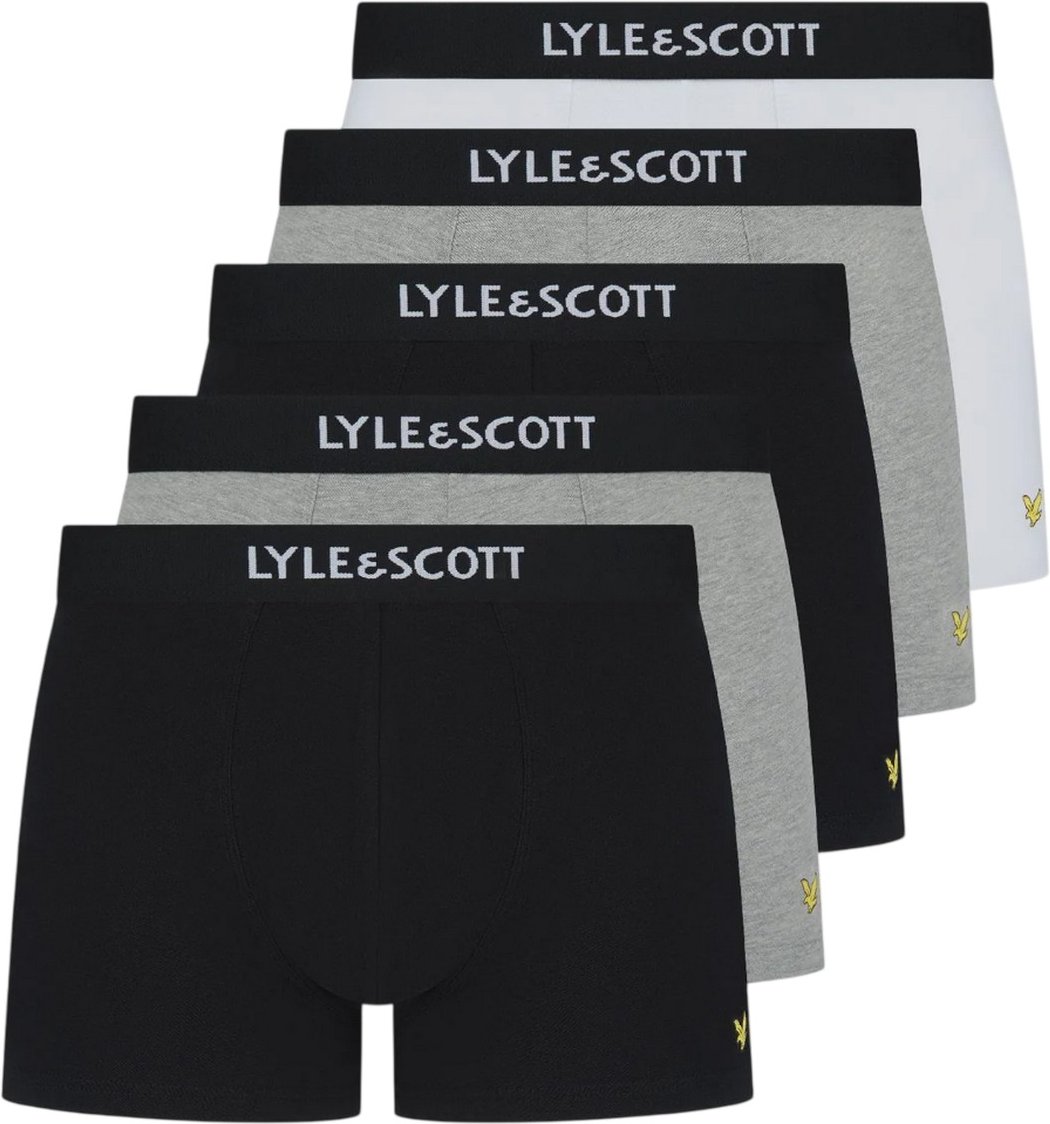Lyle & Scott - "Henrick" Boxershorts für Herren (5er-Pack) (Schwarz/Weiß/Grau)