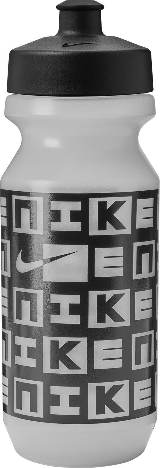 Nike - "Big Mouth" Wasserflasche, Bildlich, 650ml (Transparent/Schwarz)