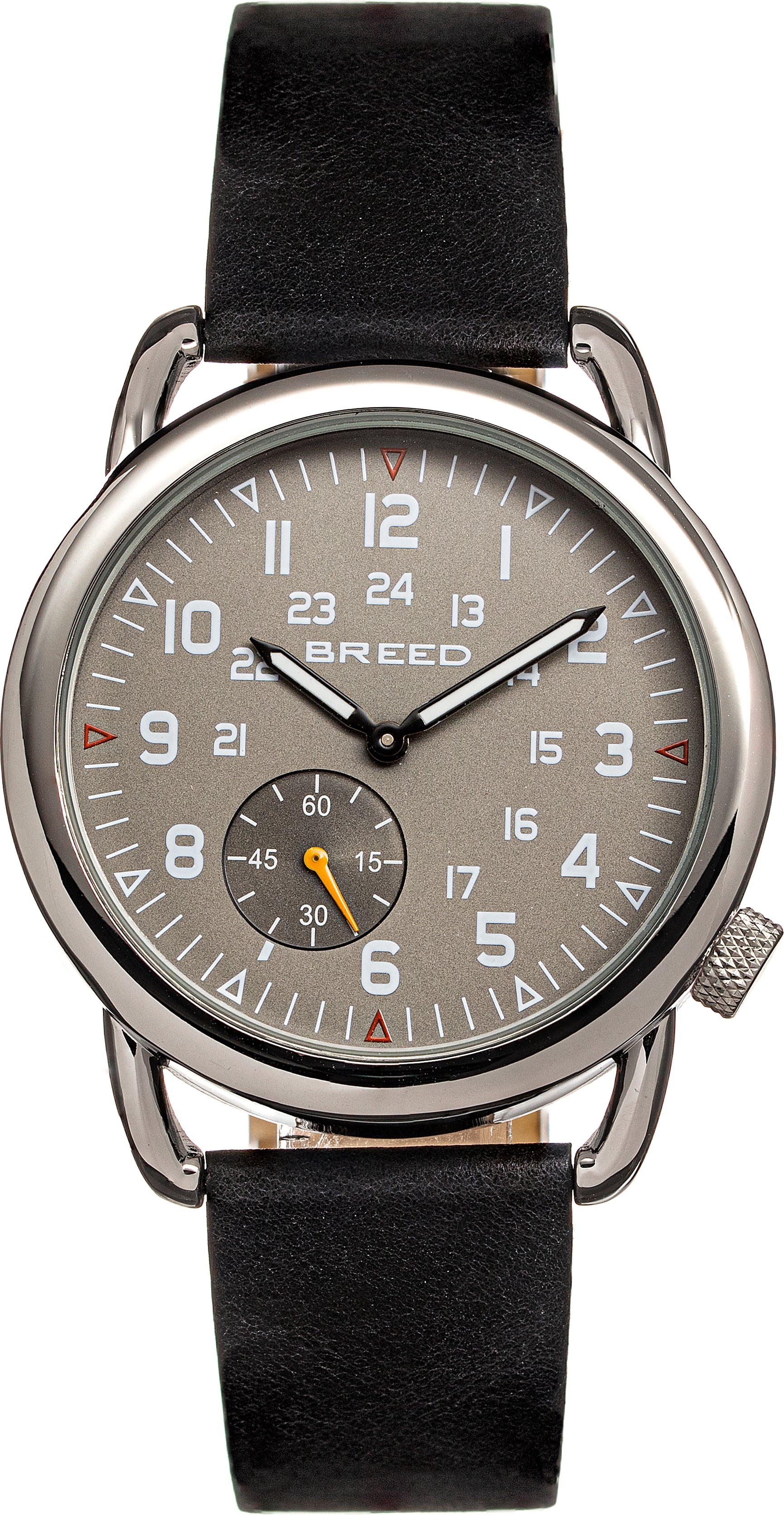 Breed Regulator Lederarmbanduhr mit Sekundenzifferblatt