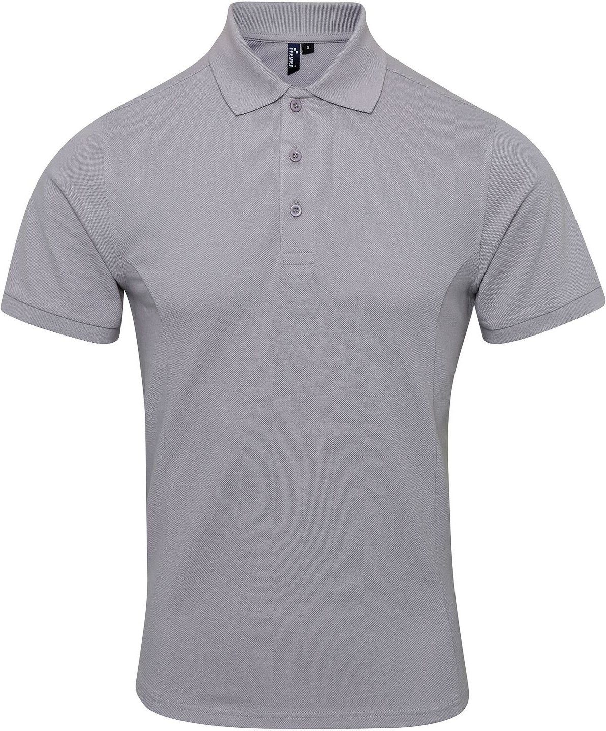 Premier Herren Coolchecker Plus Pique Polo mit CoolPlus (Silber)