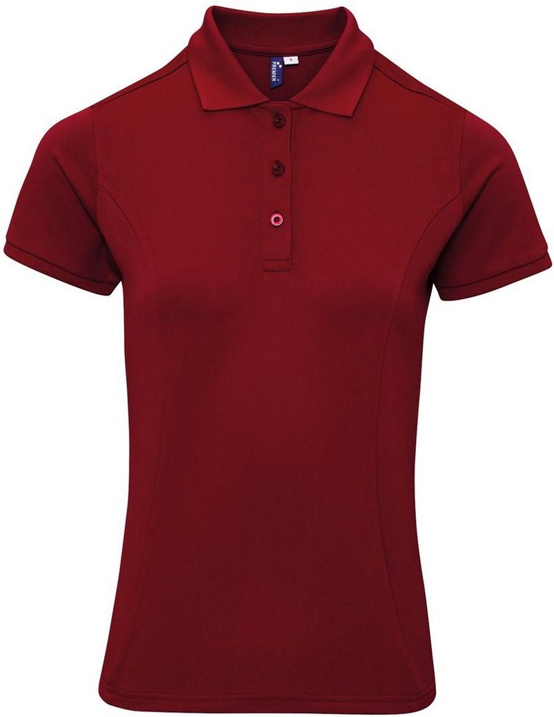 Premier - Poloshirt für Damen (Burgunderrot)