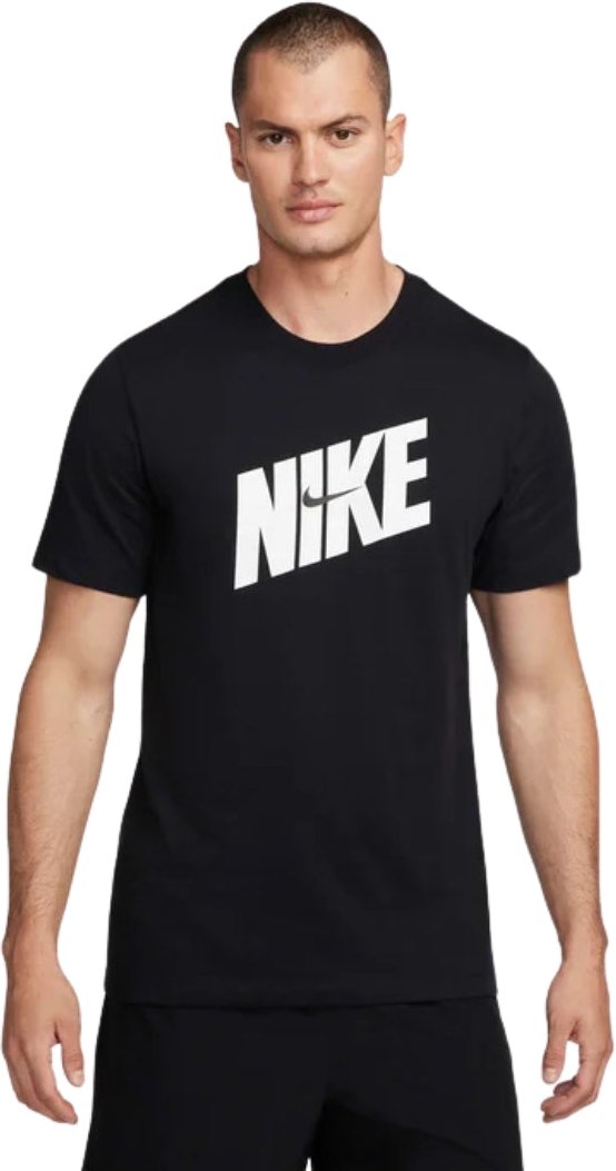 Nike Dri-fit T-shirt Mit Auffälligem Logo In Schwarz