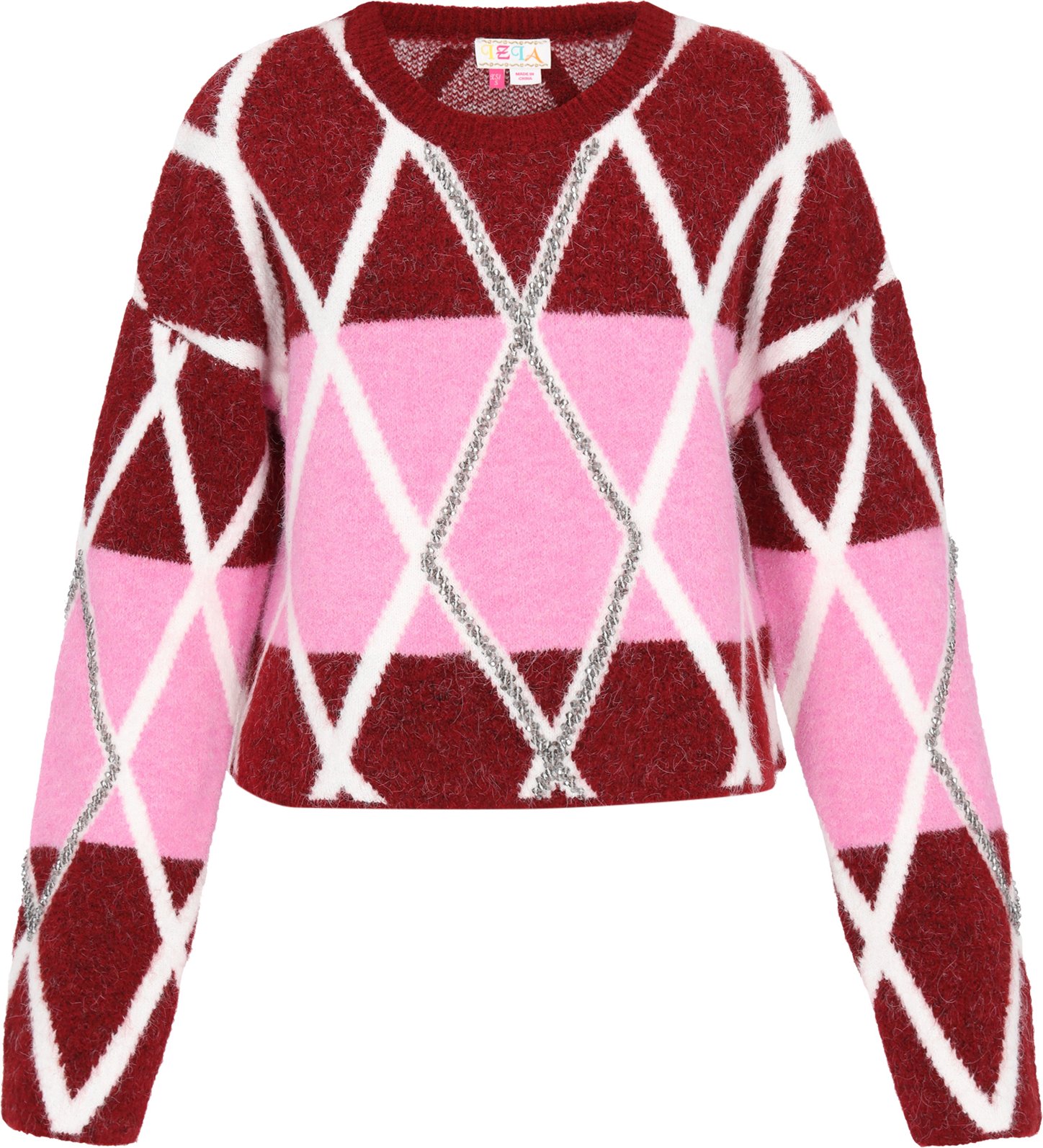 IZIA Pullover Frauen Burgunderrose