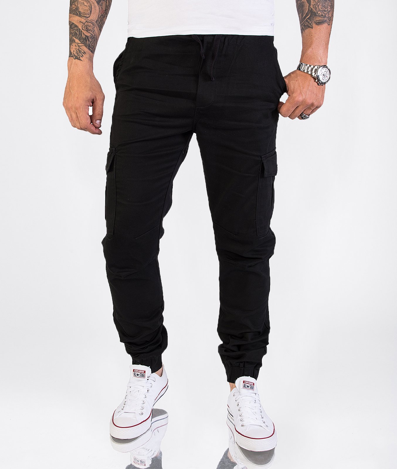 Rock Creek Cargohose Schwarz