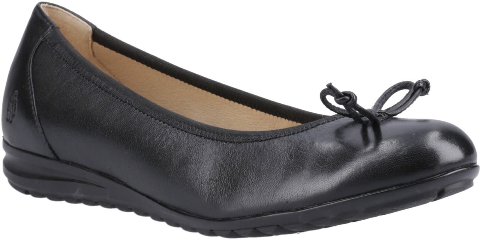 Thumbnail - Hush Puppies Lucille Damen Ballerinas aus schwarzem Leder