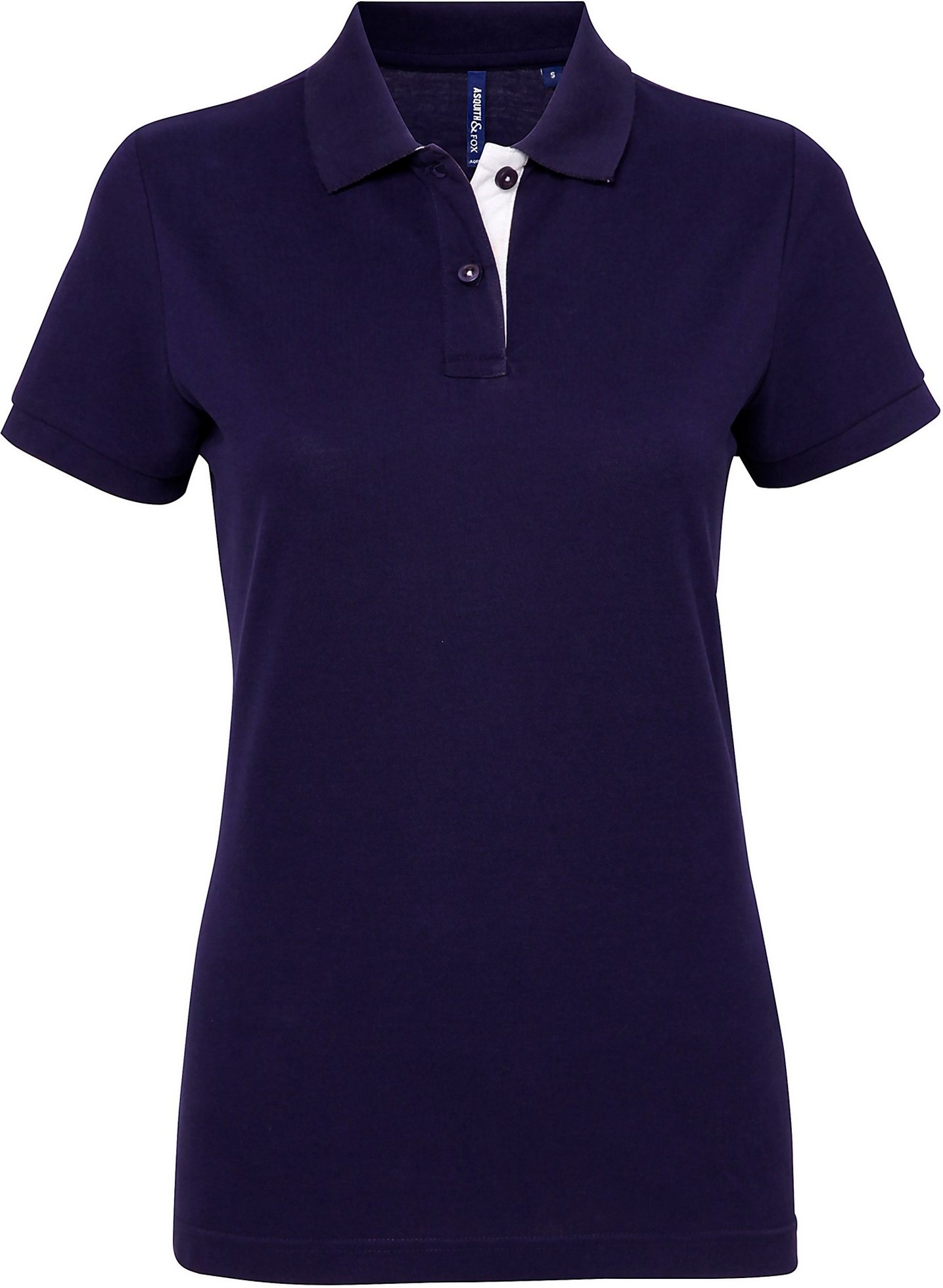 Asquith & Fox - Kontrast-Poloshirt - Damen (Marineblau/Weiß)