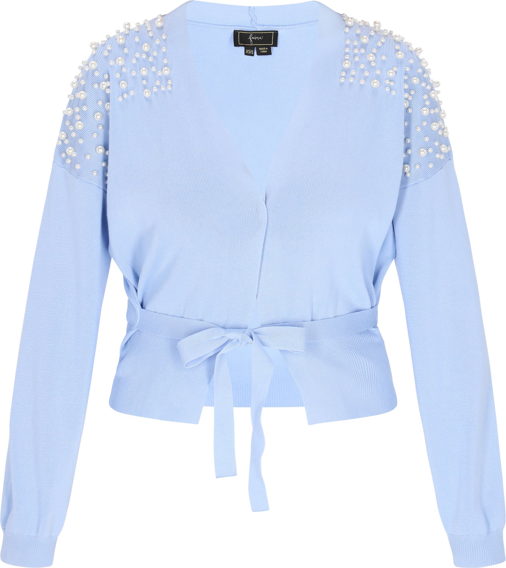 Faina Strickjacke Frauen hellblau